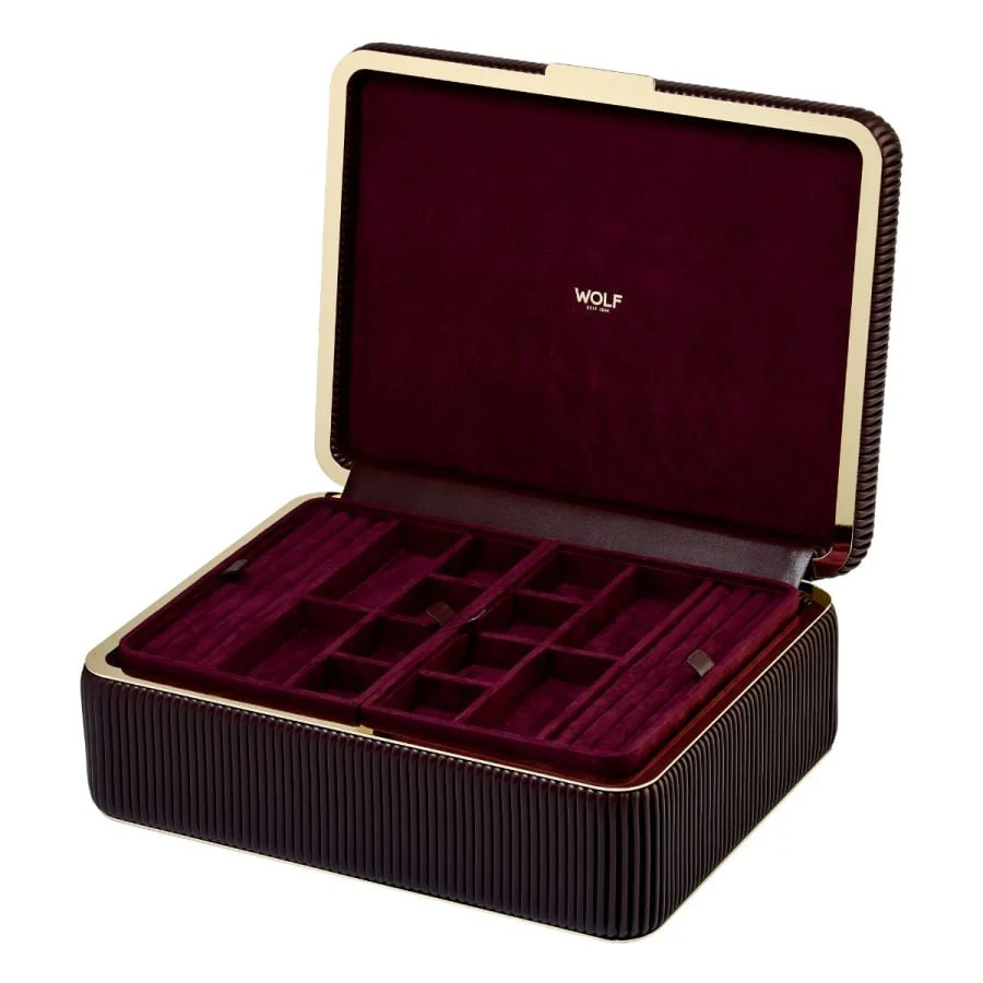 The Large Bella Jewelry Box in Bordeaux - Image 4
