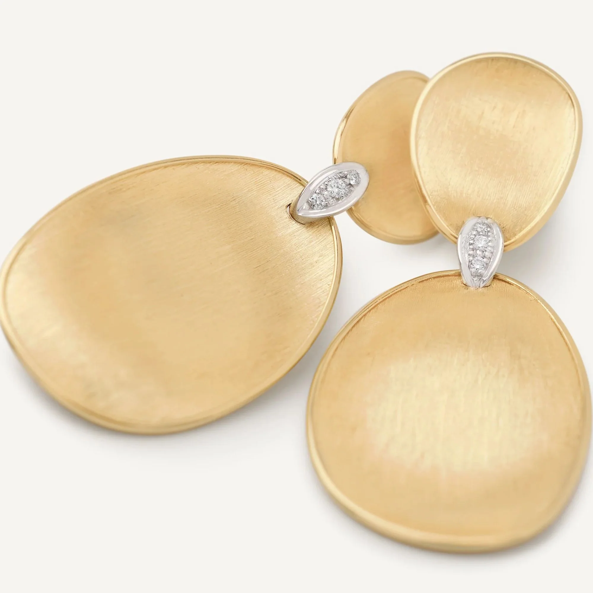 Lunaria Collection Two-Drop Earrings with Diamond Accents - Image 3