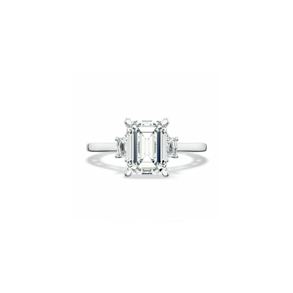 Lunetta Crescent Three Stone Engagement Ring - Image 12
