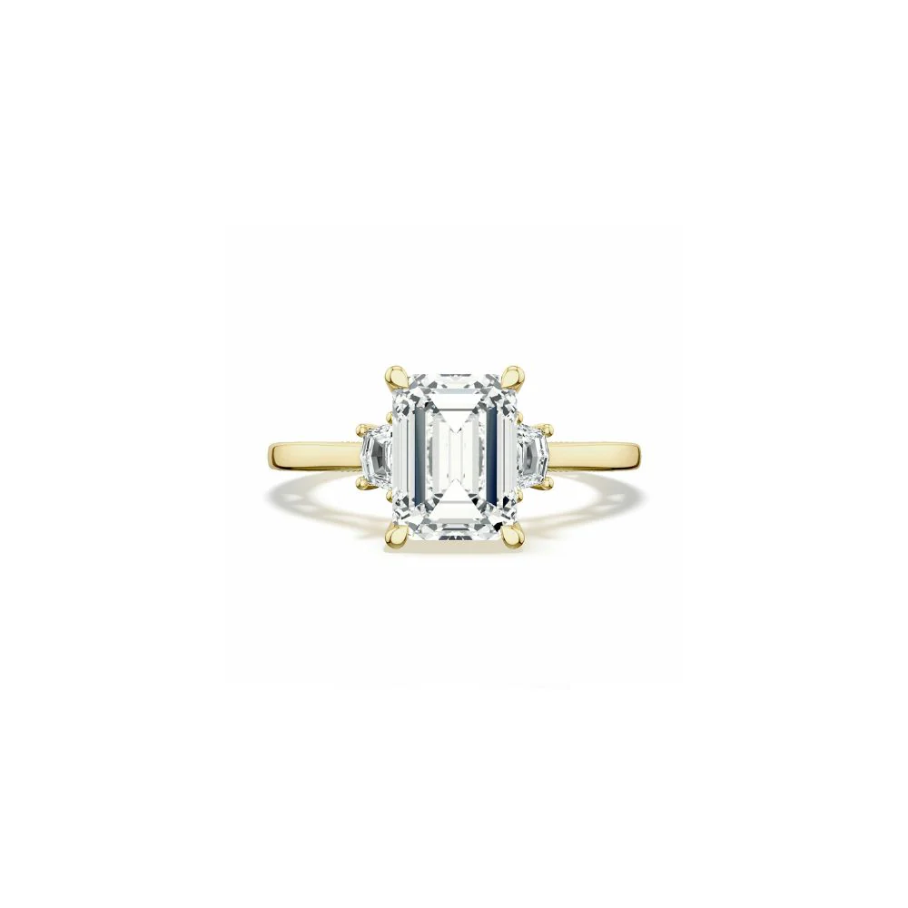 Lunetta Crescent Three Stone Engagement Ring - Image 13