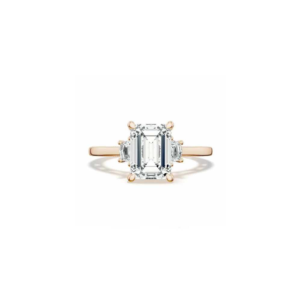 Lunetta Crescent Three Stone Engagement Ring - Image 14