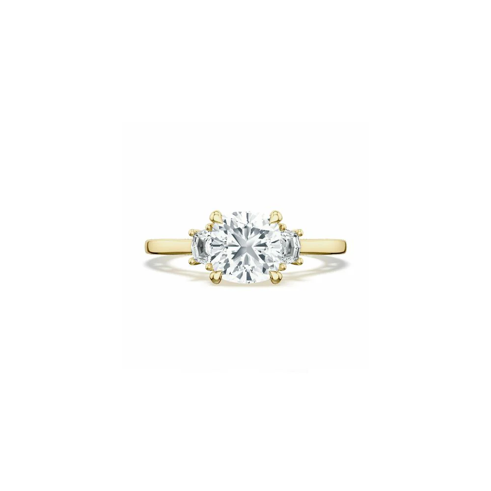 Lunetta Crescent Three Stone Engagement Ring - Image 16