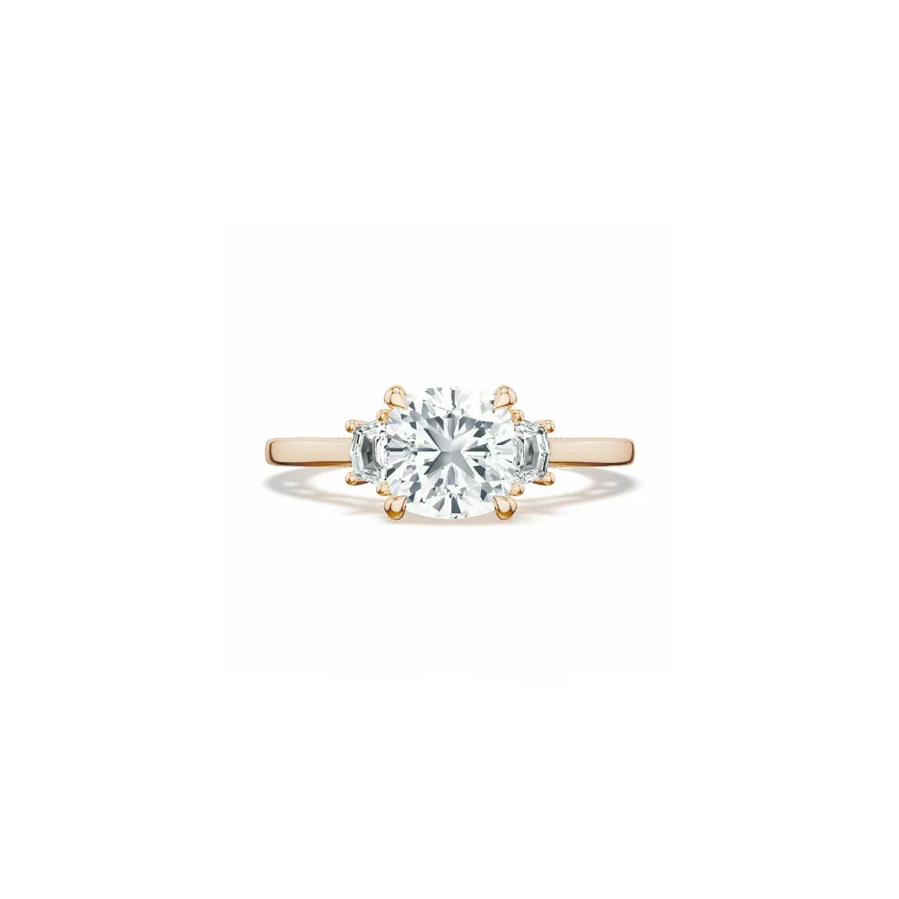 Lunetta Crescent Three Stone Engagement Ring - Image 17
