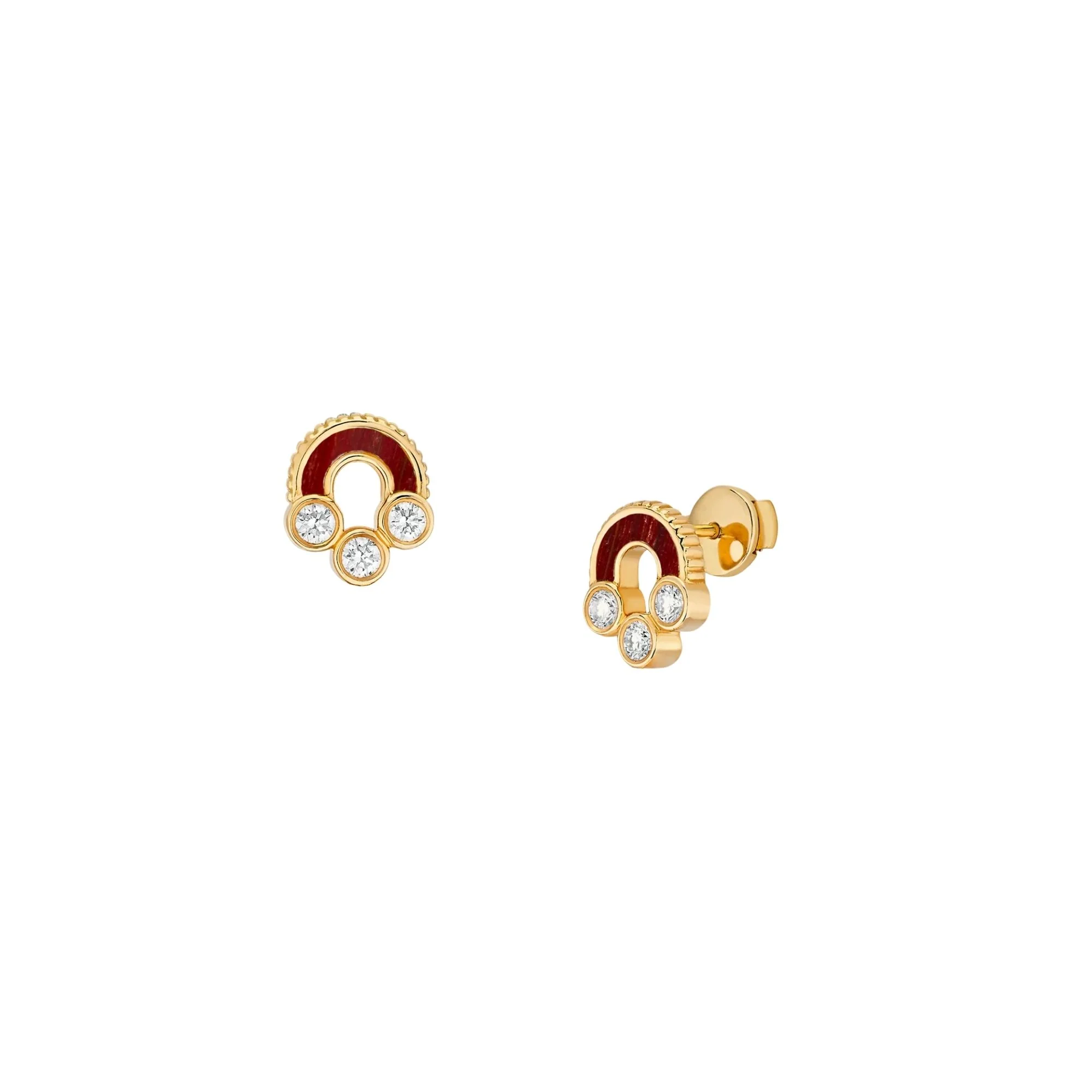 Tigers Eye Magnetic Diamond Inlay Studs - Image 3