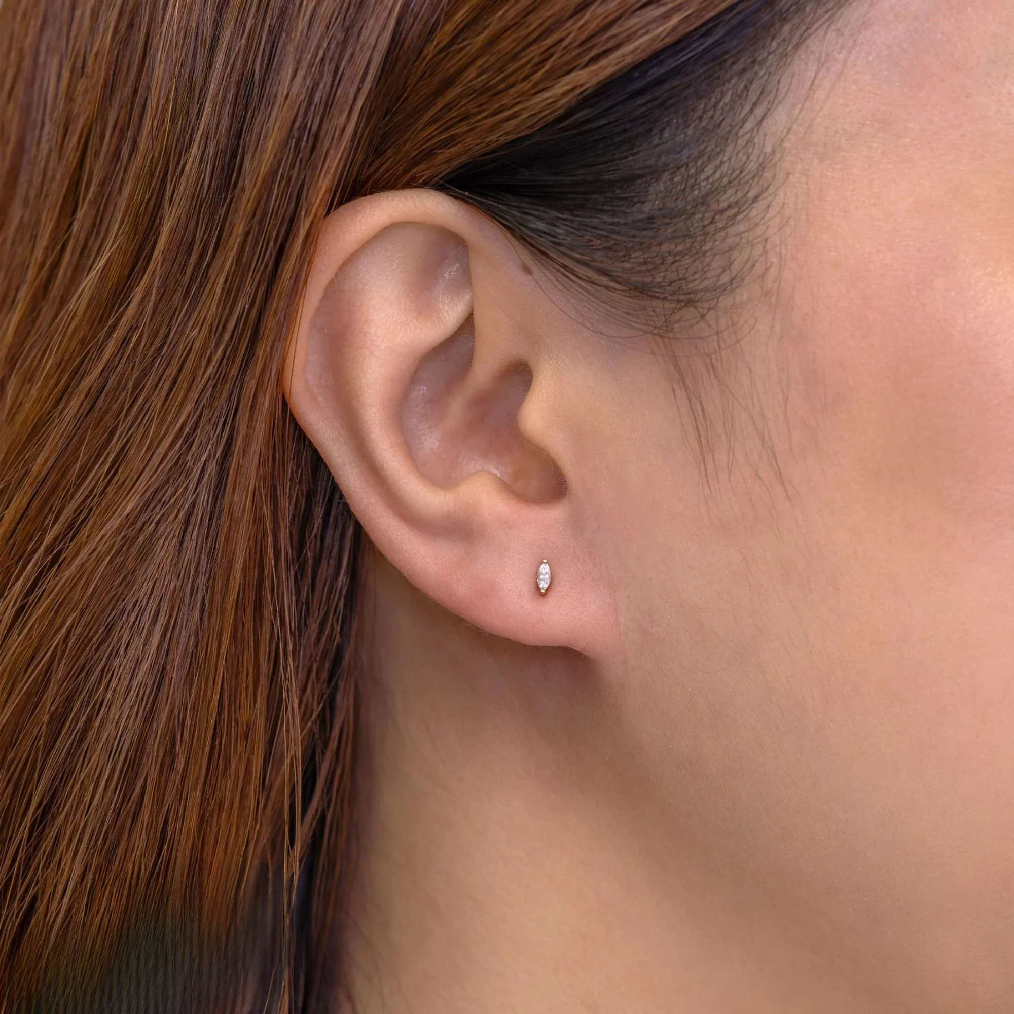 Marquise Diamond Studs - Image 2