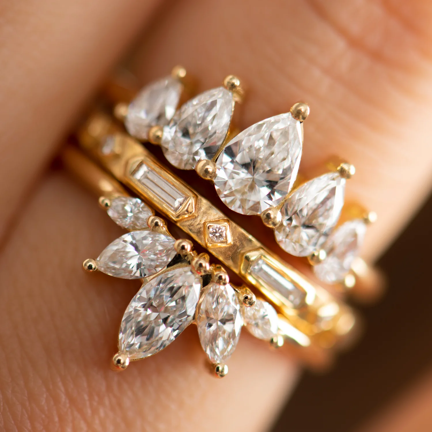 Marquise Petal Diamond Wedding Ring - Image 6