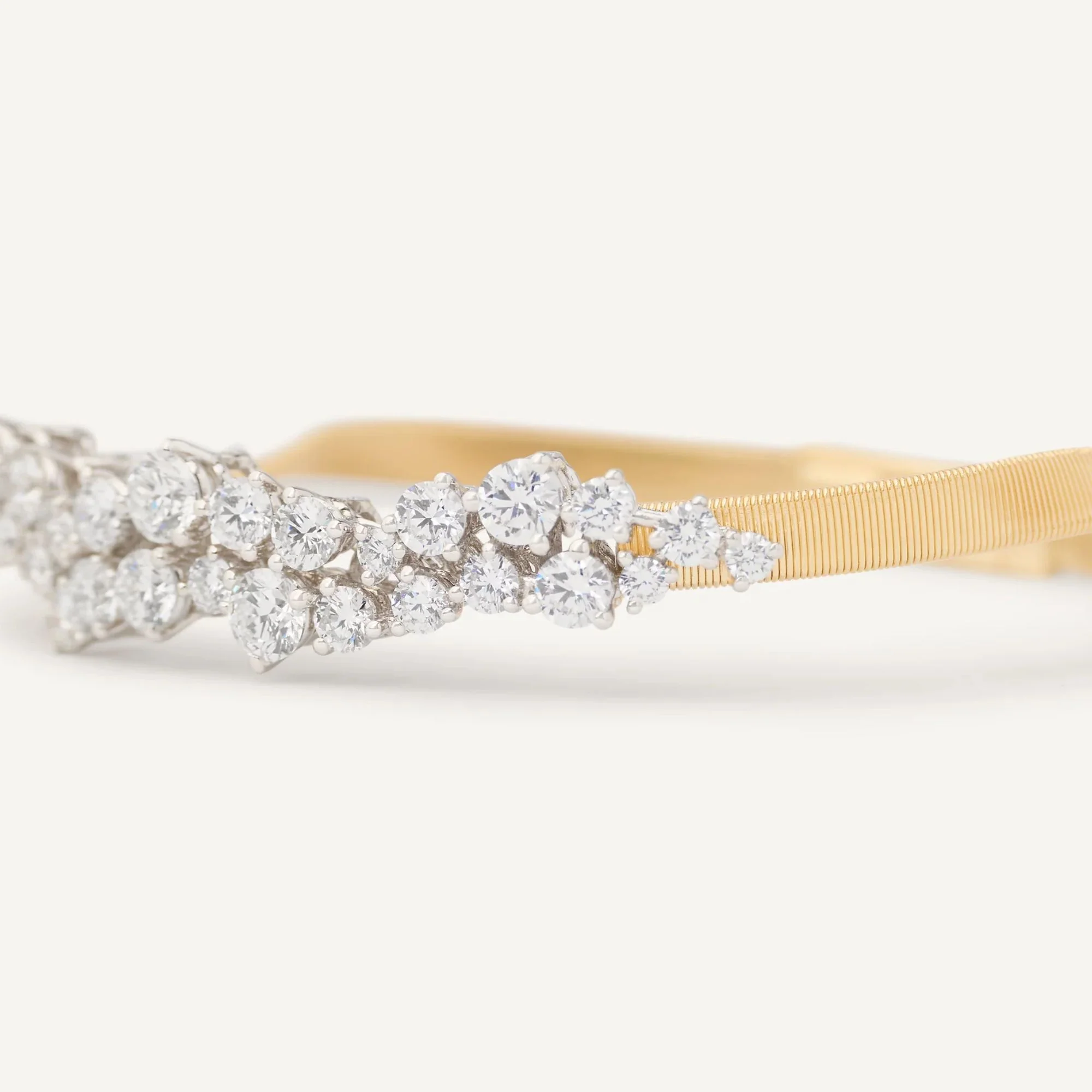 Marrakech Collection Wide Pavé Diamond Twisted Bangle - Image 3