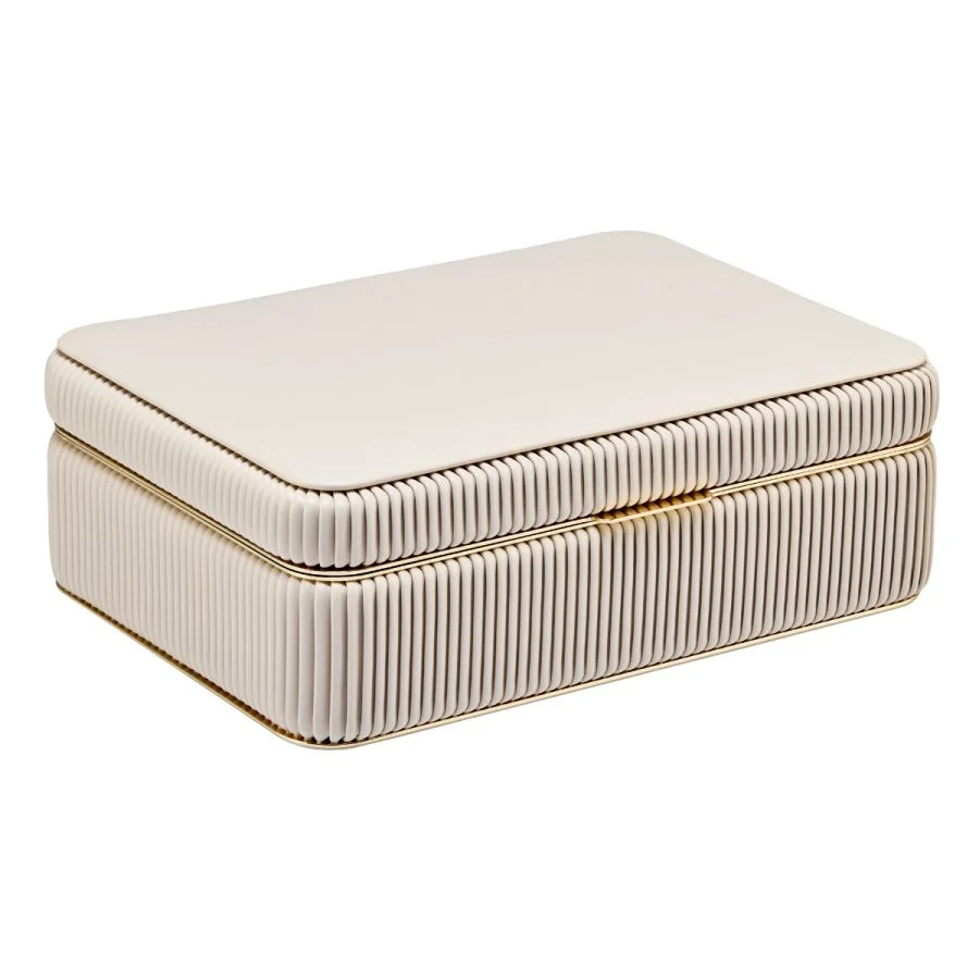 The Medium Bella Jewelry Box in Bone - Image 4