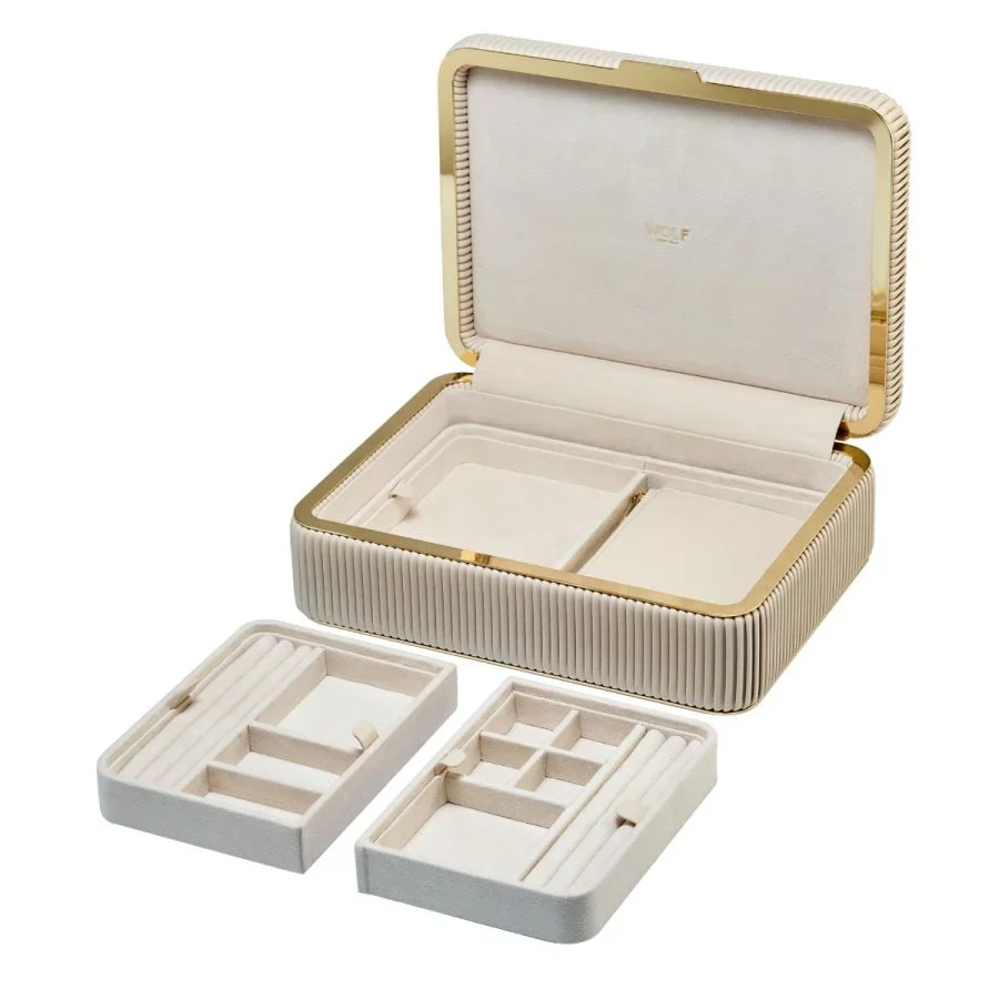 The Medium Bella Jewelry Box in Bone - Image 6