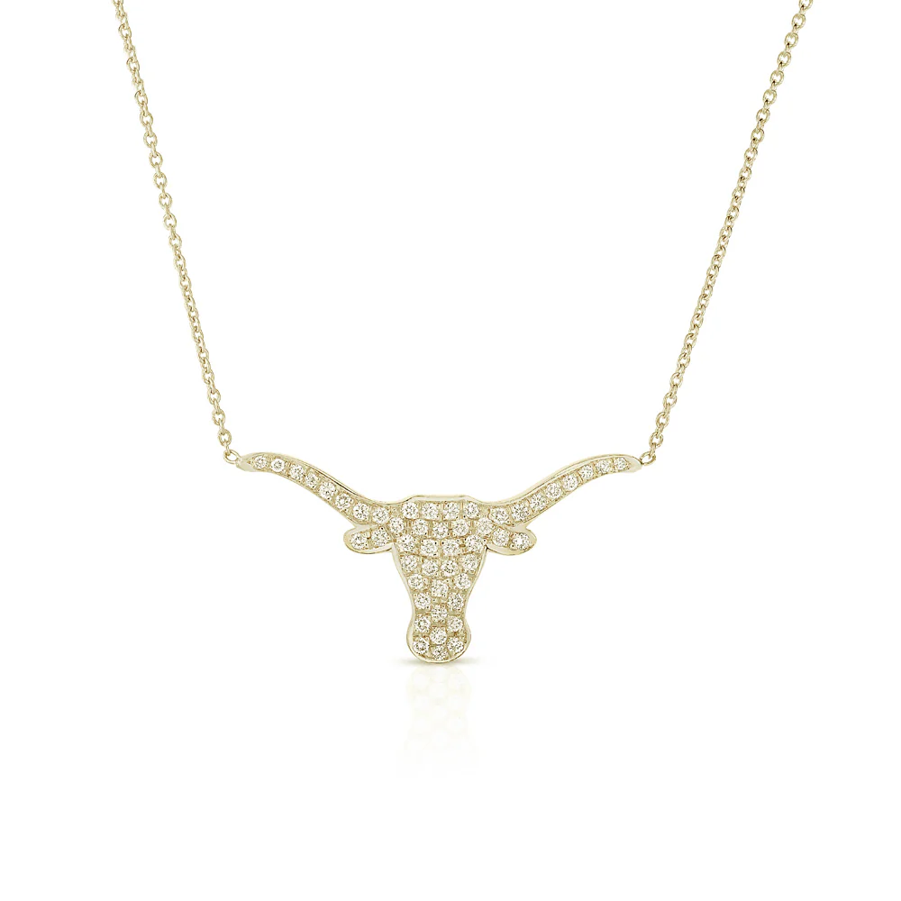 Medium Pavé Diamond Longhorn Necklace - Image 5