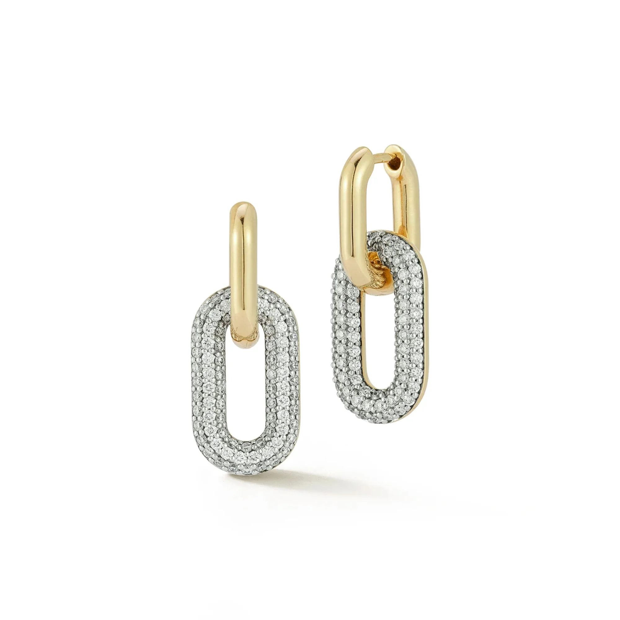 Morrell Diamond Drop Huggie Earrings - Image 3