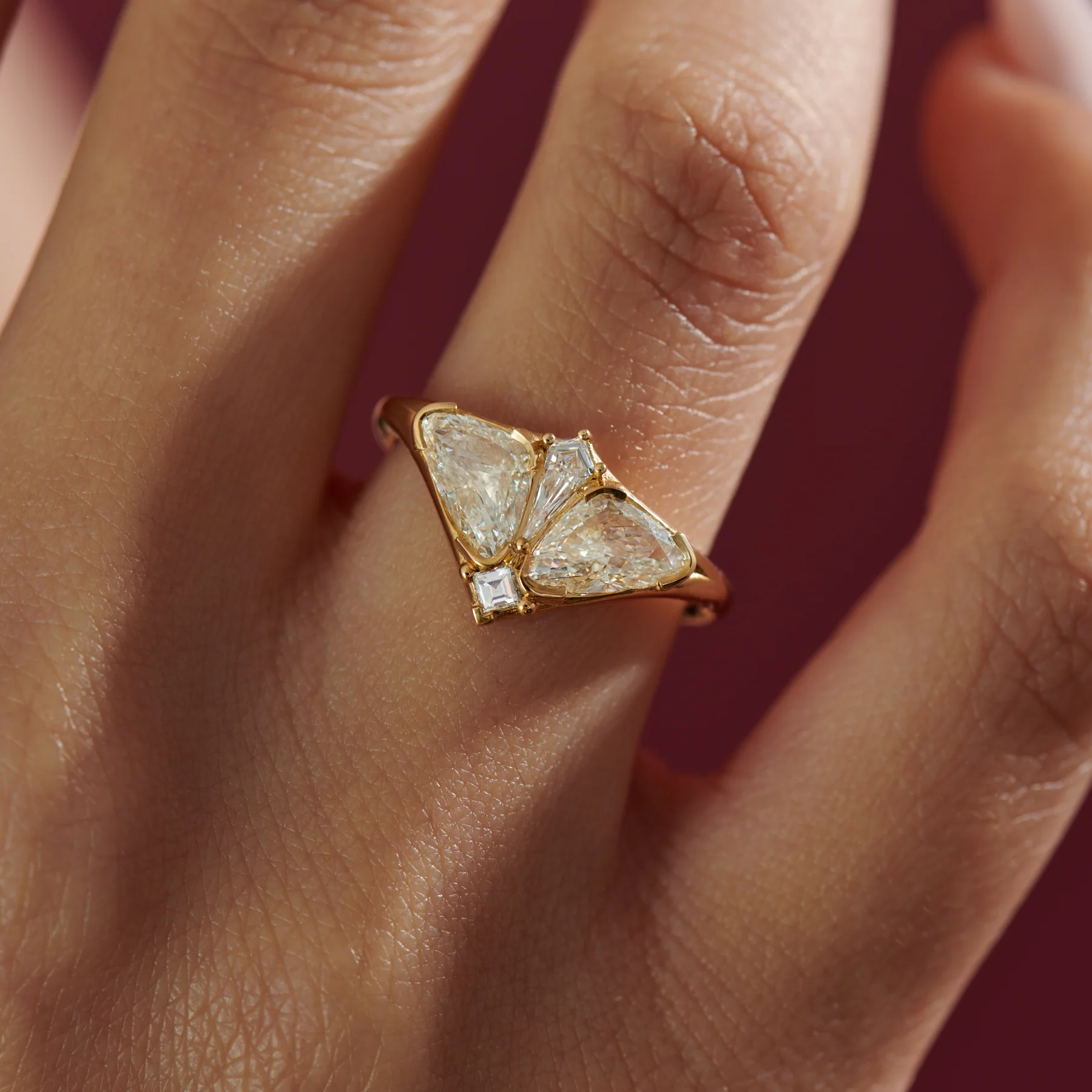 Moth Diamond Engagement Ring - Image 2