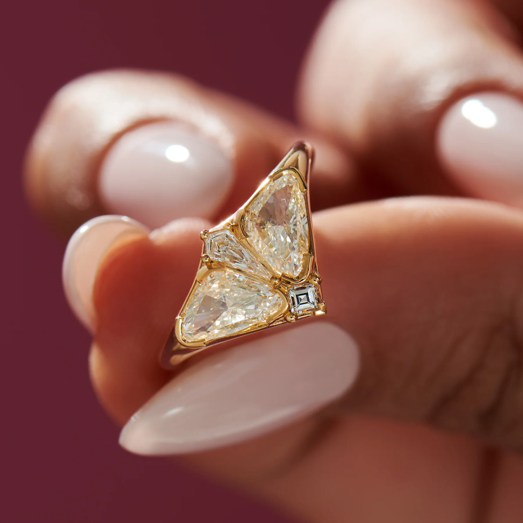 Moth Diamond Engagement Ring - Image 3