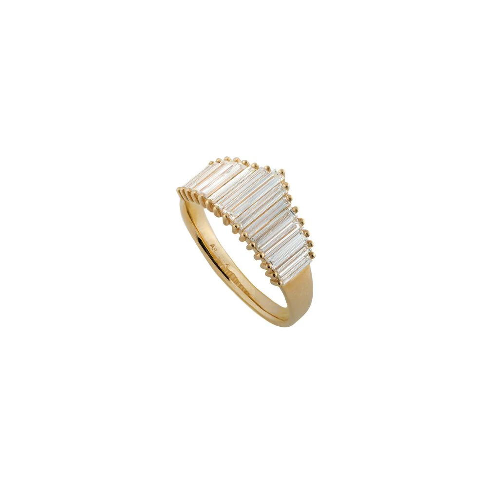 Needle Diamond Tiara Engagement Ring - Image 4