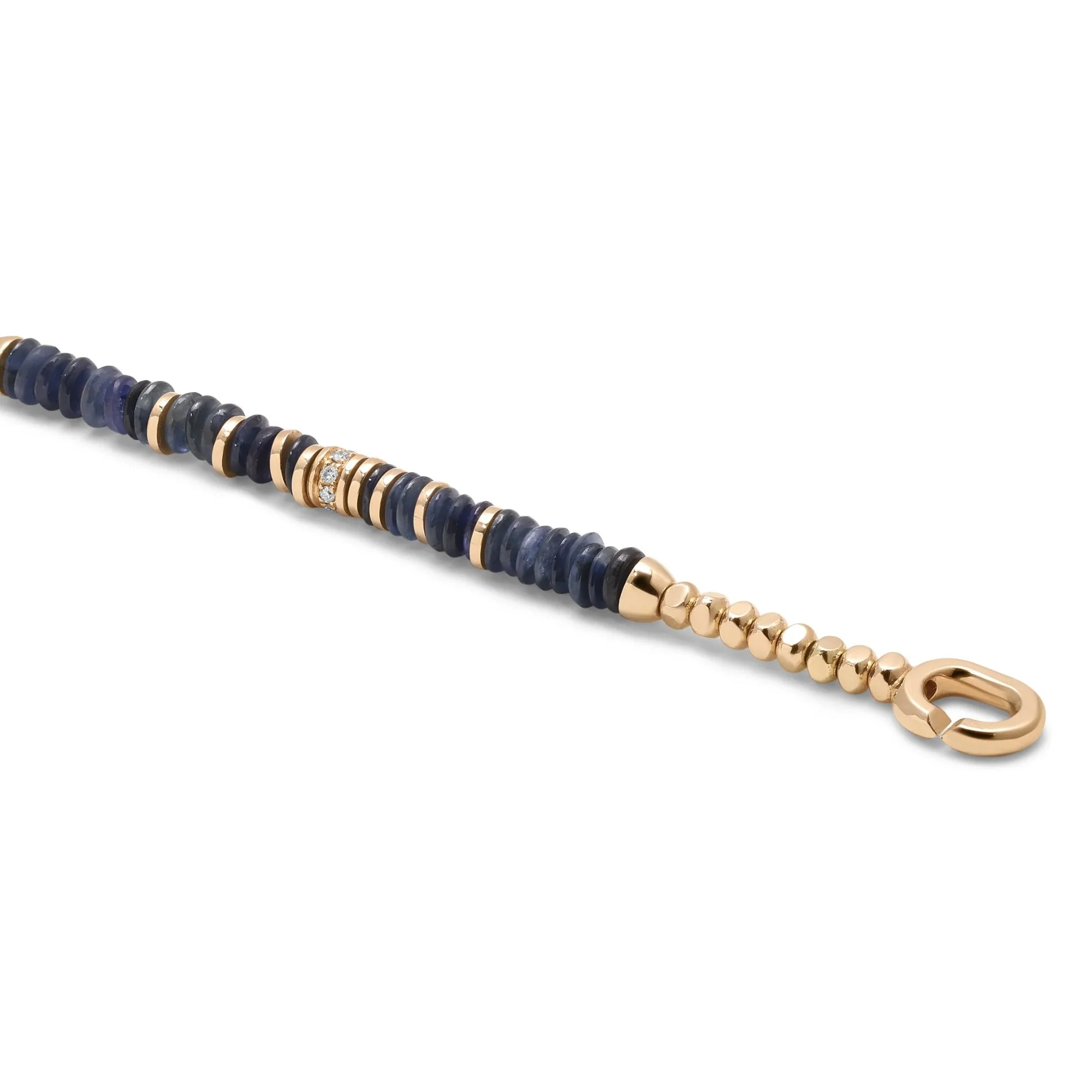Nell Pavé Diamond and Sapphire Beaded Bracelet - Image 3