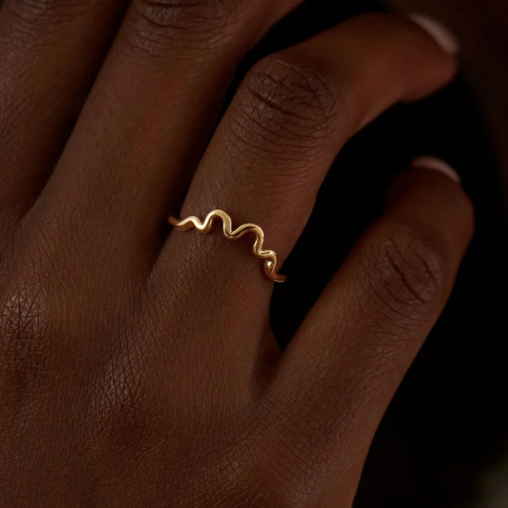 Nesting Wave Wedding Ring - Image 2