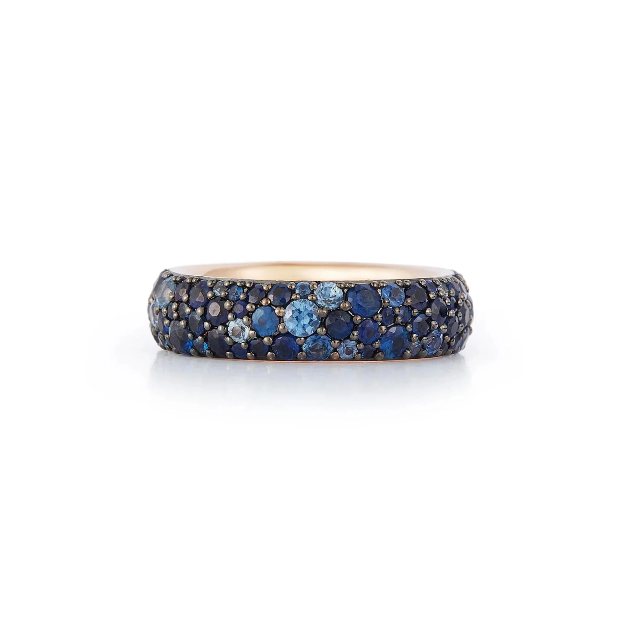 Blue Sapphire Pebble Band - Image 2