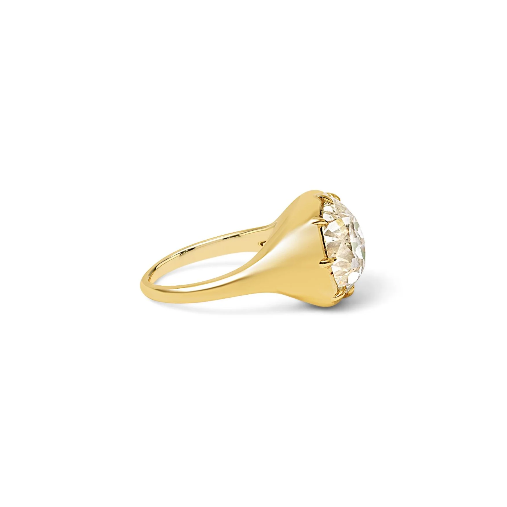 Old Mine Cut Diamond Solitaire Ring - Image 2