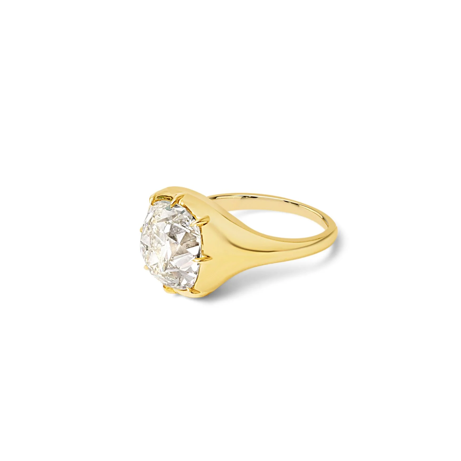 Old Mine Cut Diamond Solitaire Ring - Image 3
