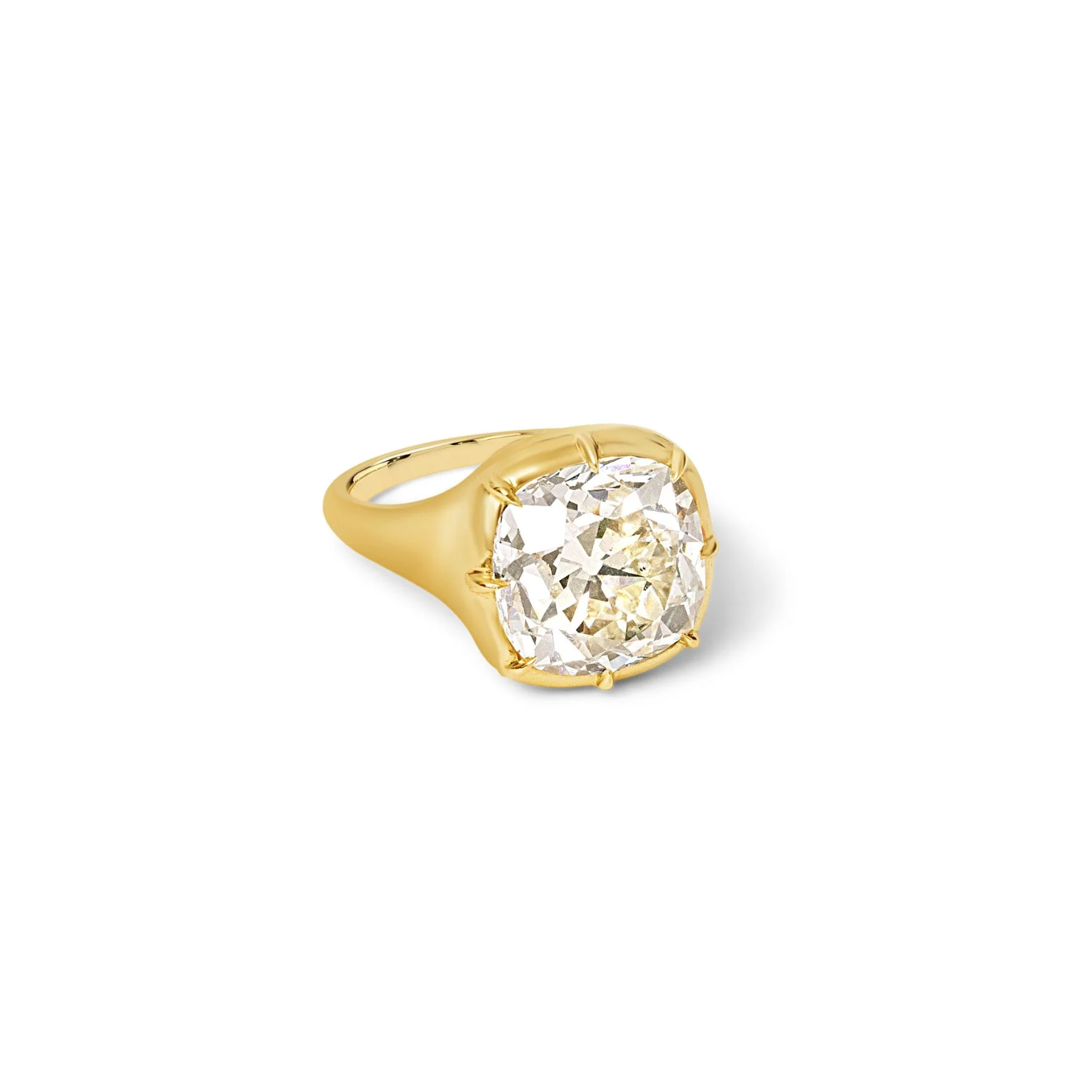 Old Mine Cut Diamond Solitaire Ring - Image 5