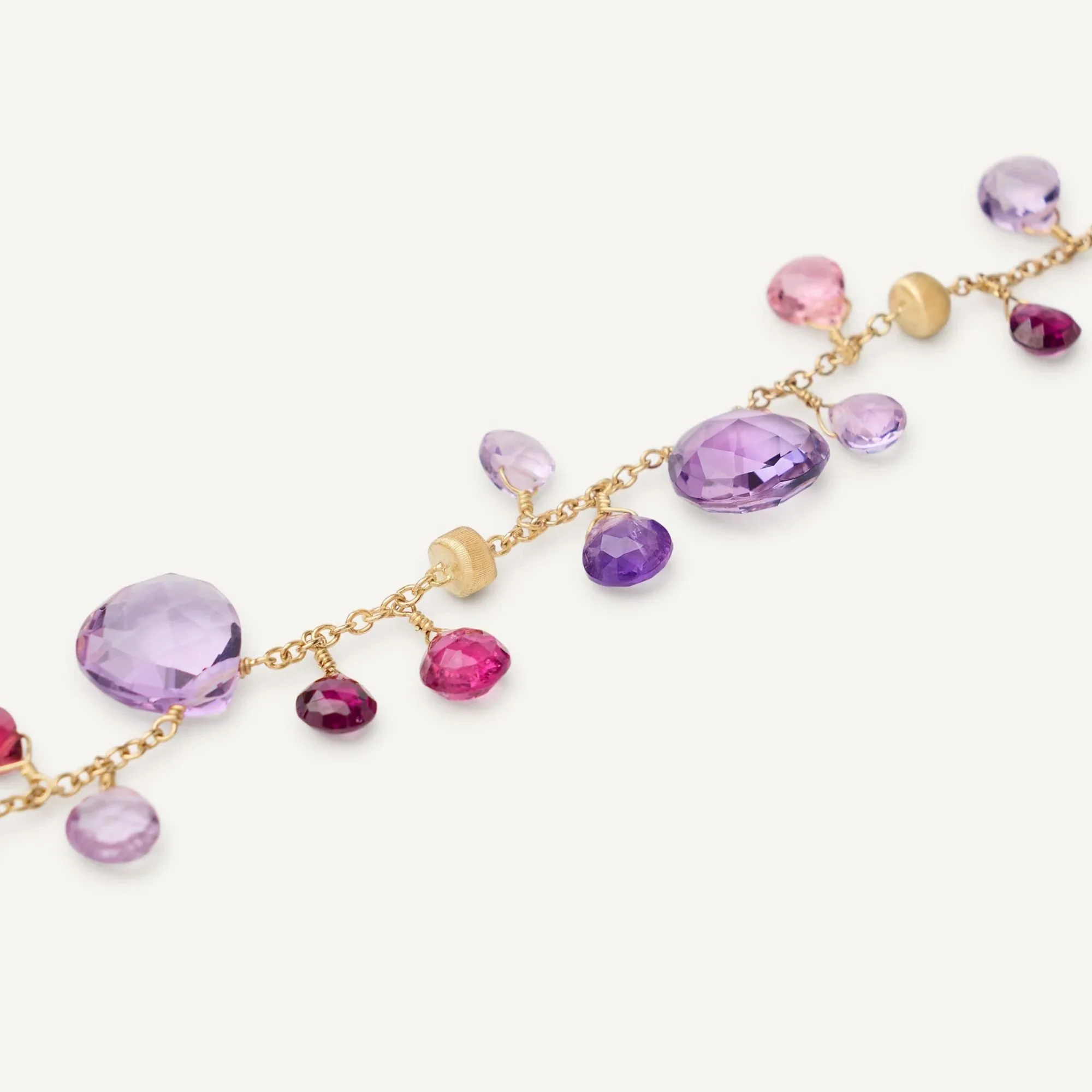 Paradise Collection Mixed Amethyst, Pink Tourmaline, & Garnet Single-Strand Bracelet - Image 3