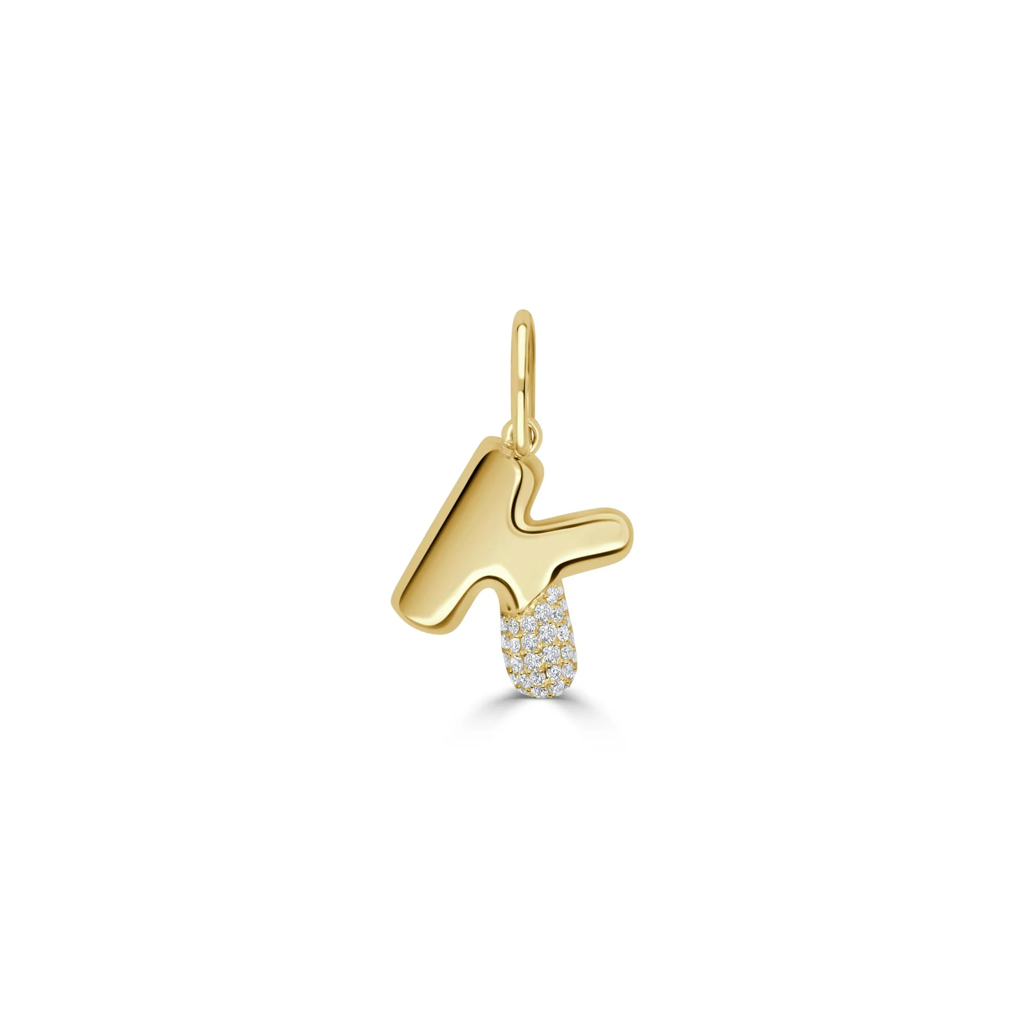Pavé Diamond Bubble Letter Charm - Image 10