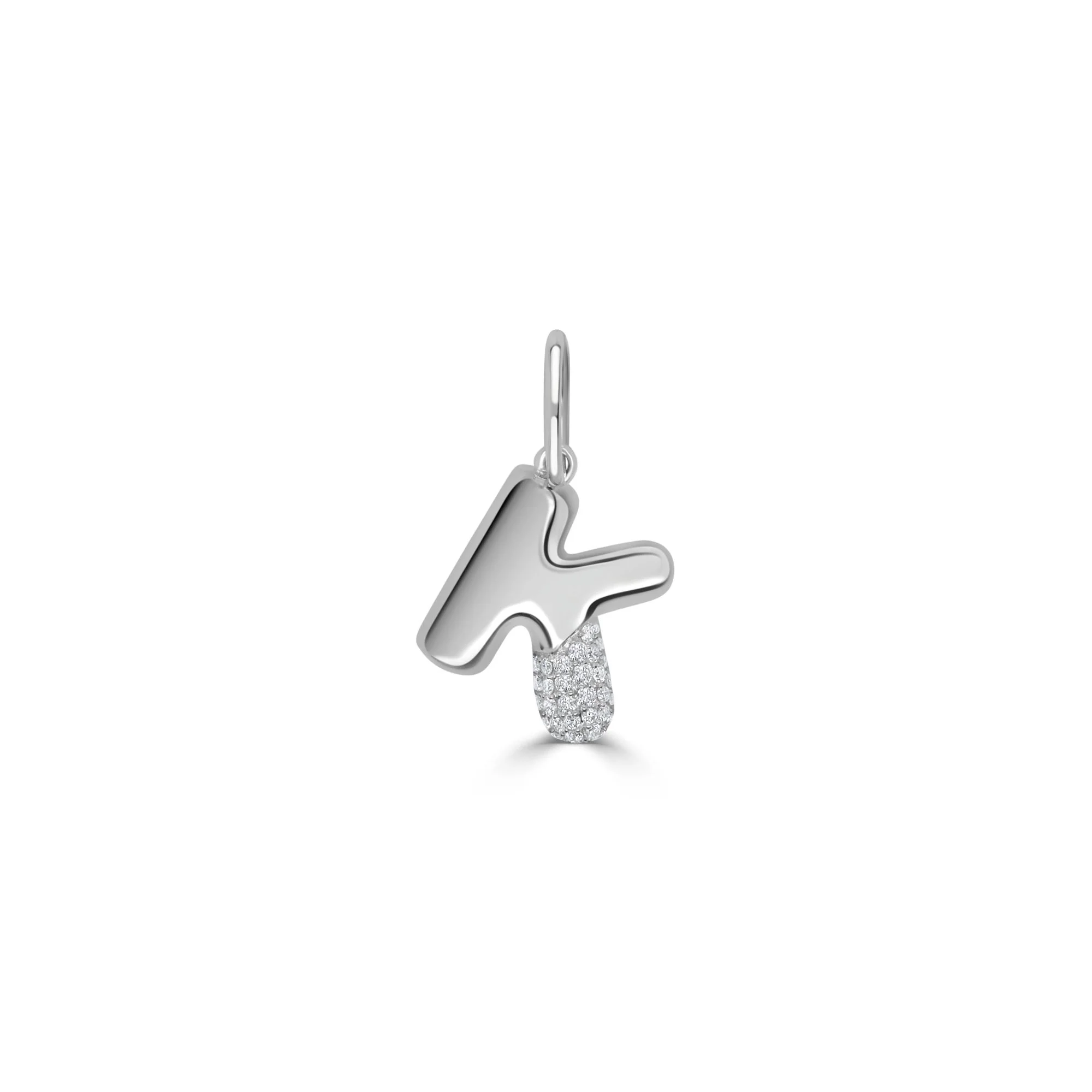 Pavé Diamond Bubble Letter Charm - Image 11
