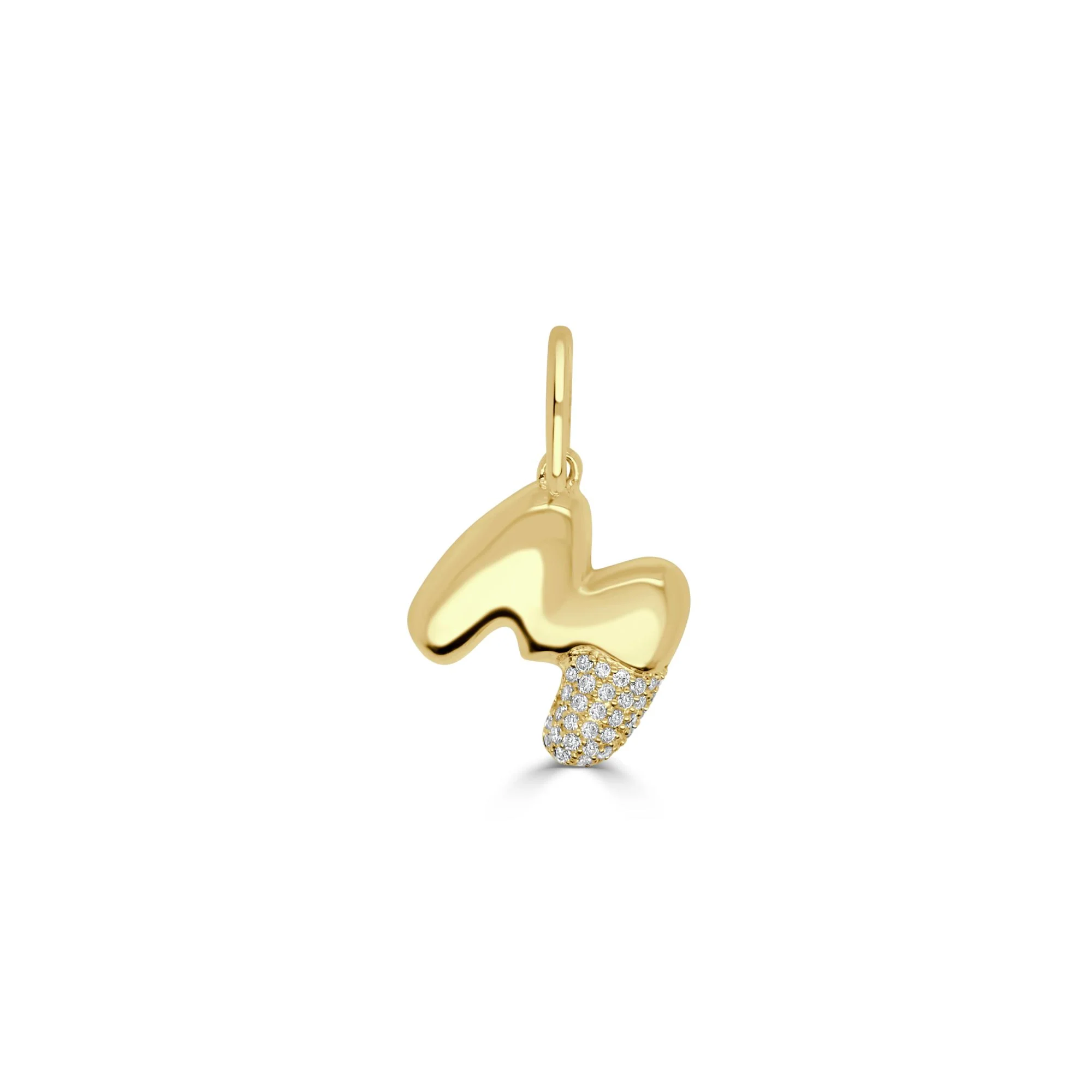 Pavé Diamond Bubble Letter Charm - Image 14