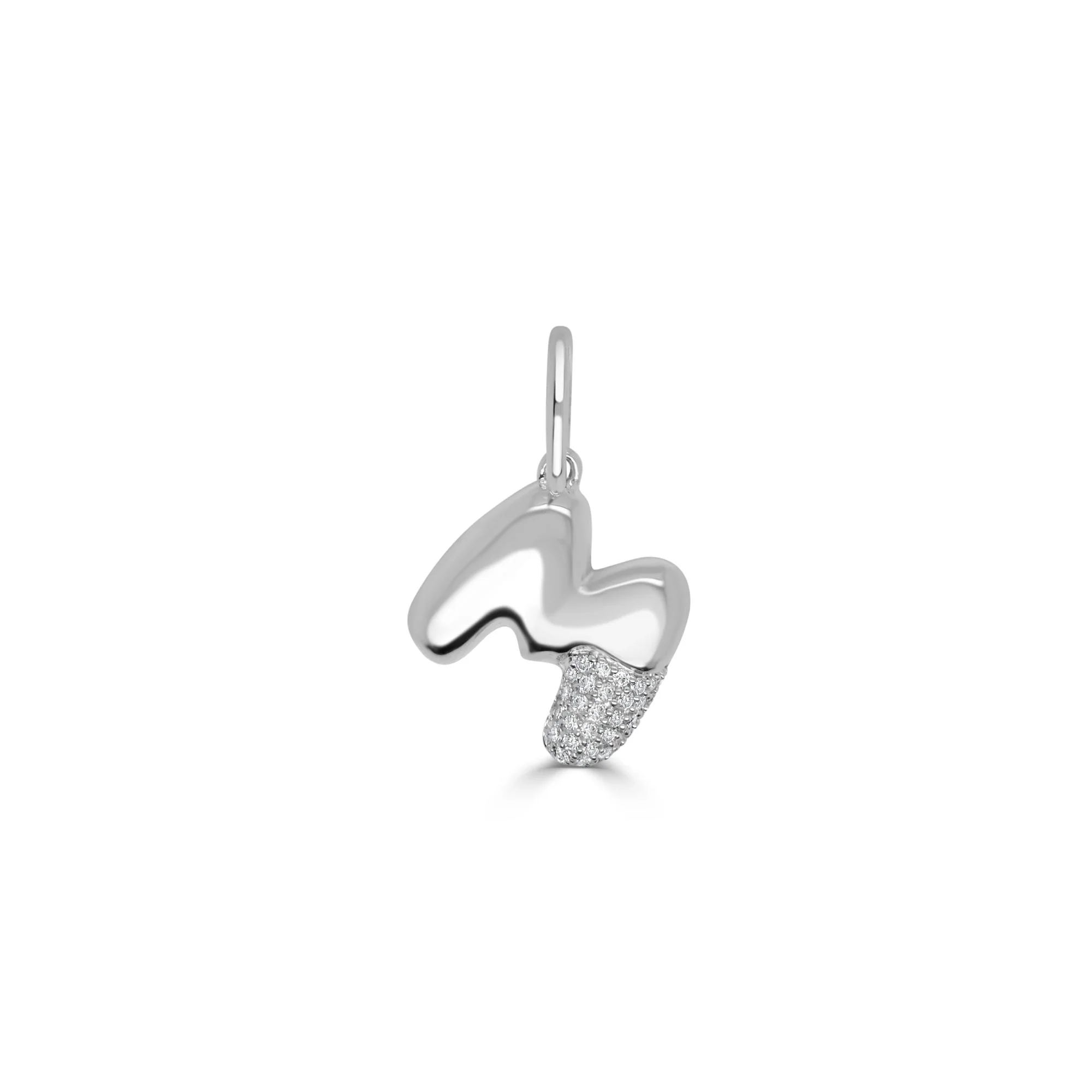 Pavé Diamond Bubble Letter Charm - Image 15