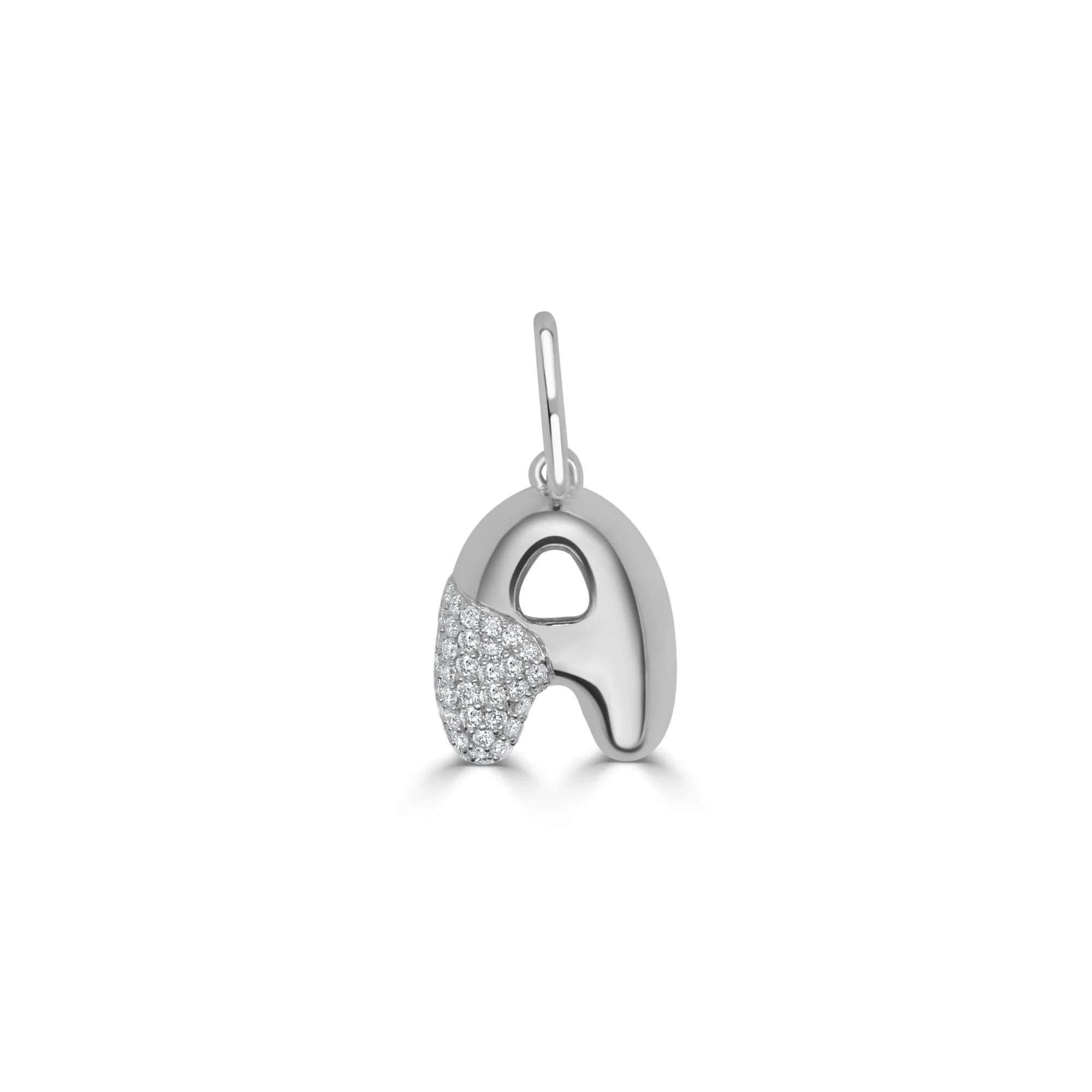 Pavé Diamond Bubble Letter Charm - Image 3