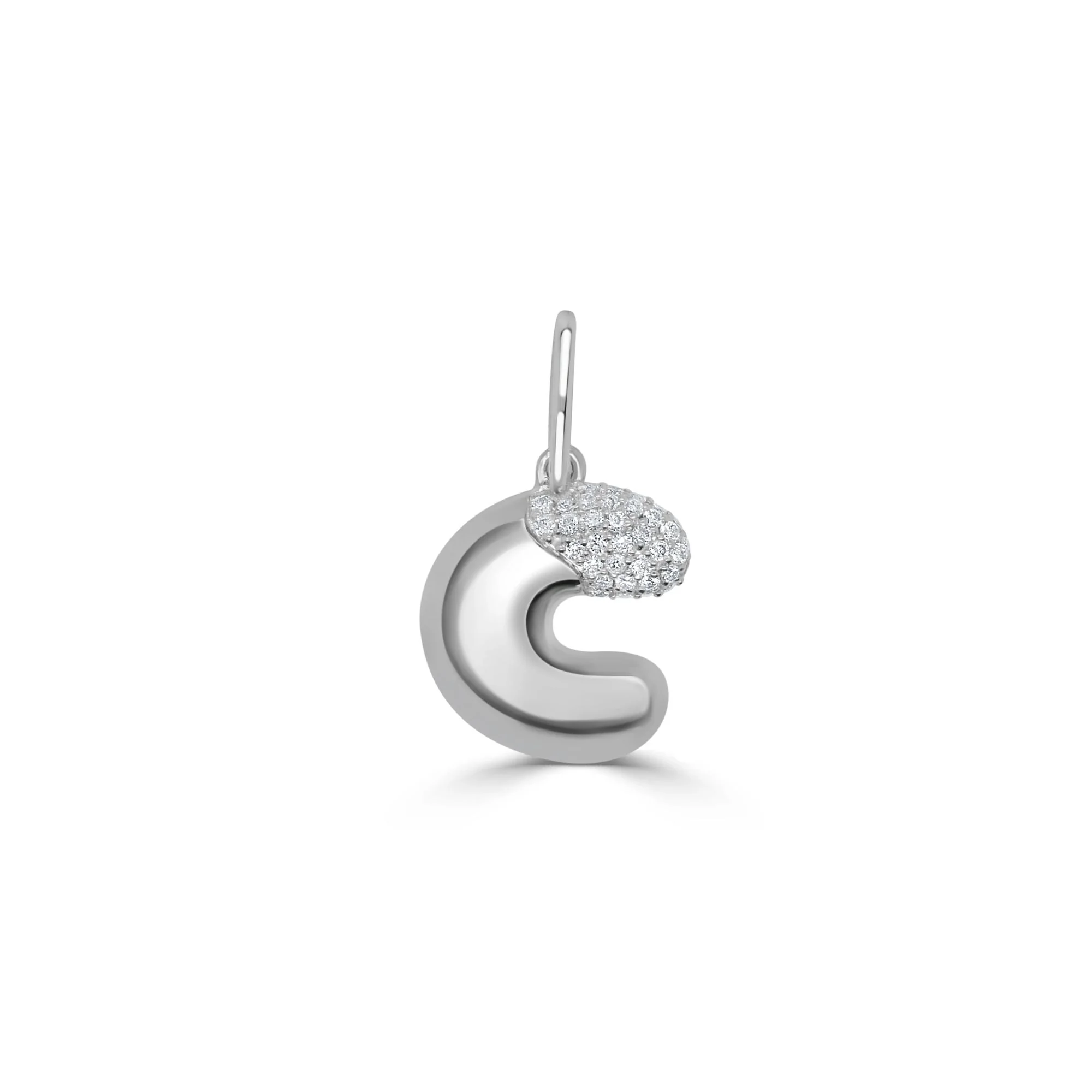 Pavé Diamond Bubble Letter Charm - Image 5