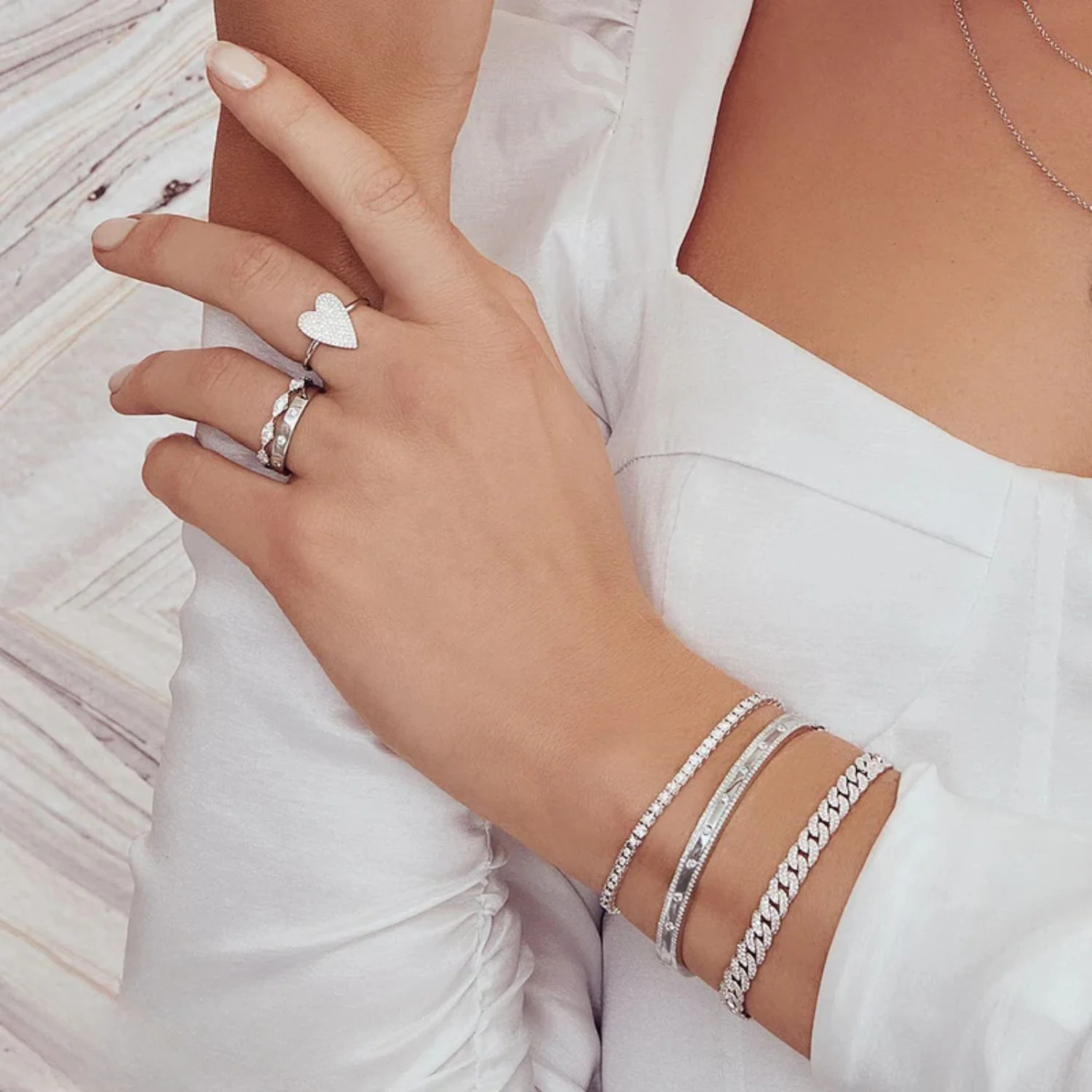 Pavé Diamond Curb Link Bracelet - Image 2