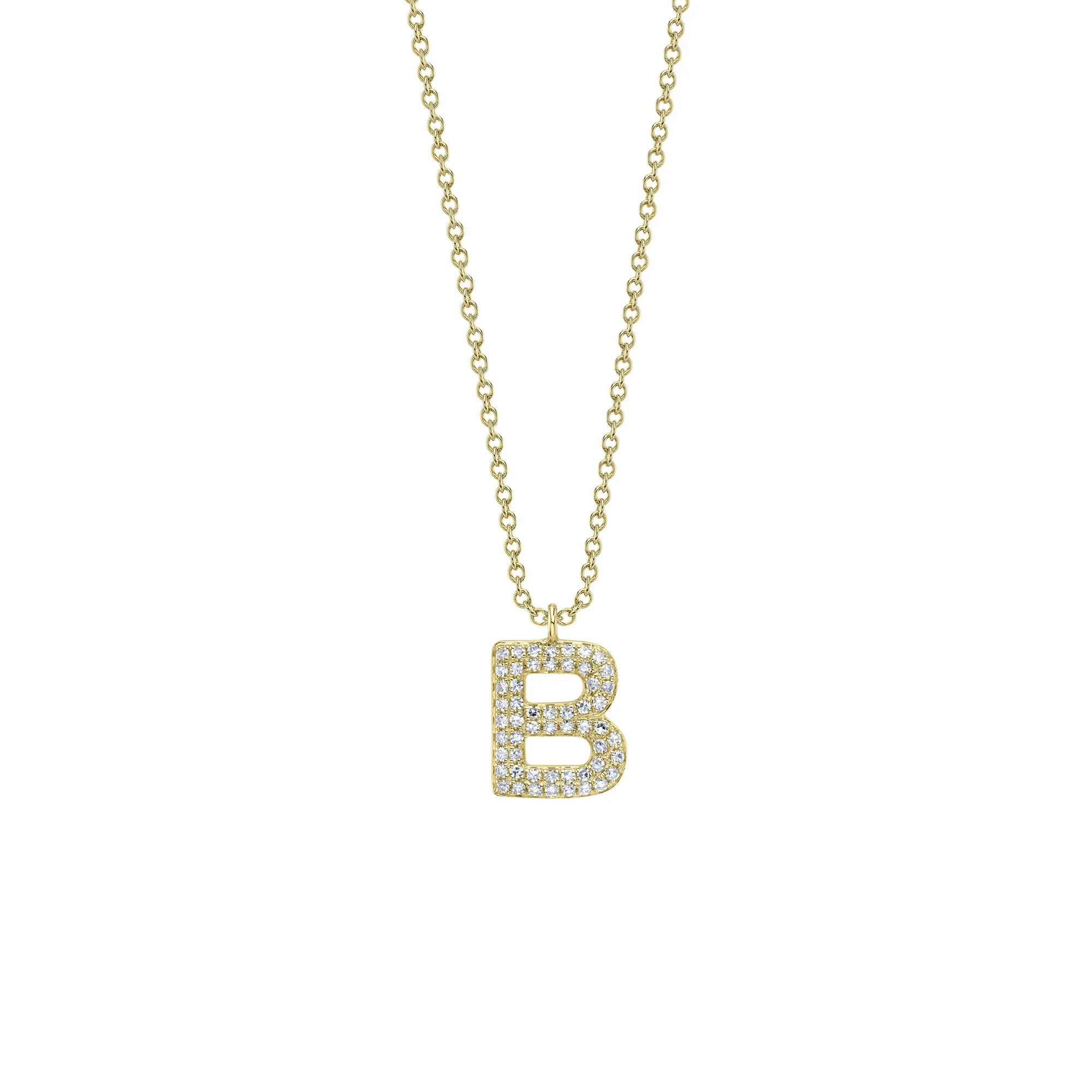 Pavé Diamond Initial Necklace - Image 2
