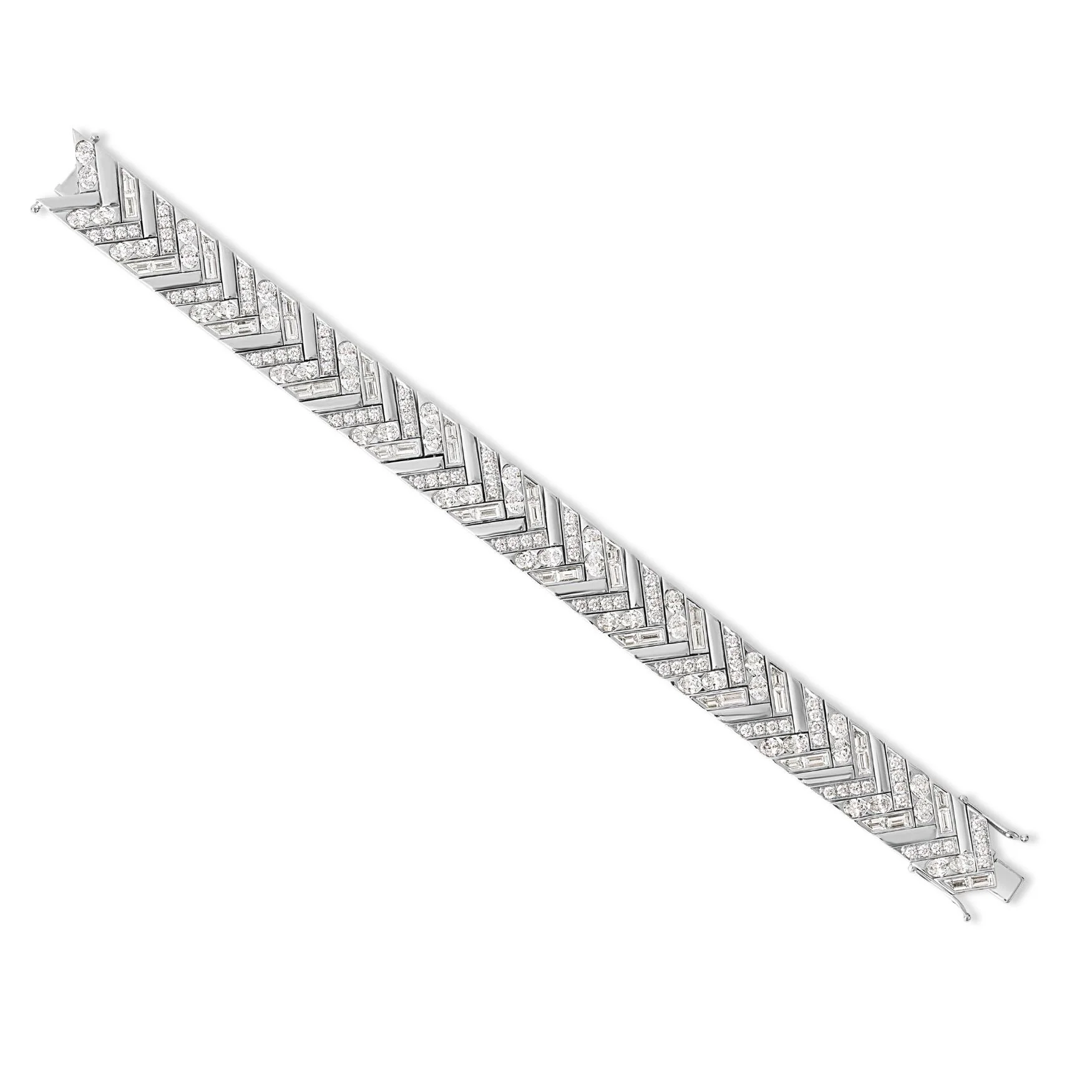 Platinum Diamond Chevron Masterpiece Bracelet - Image 3