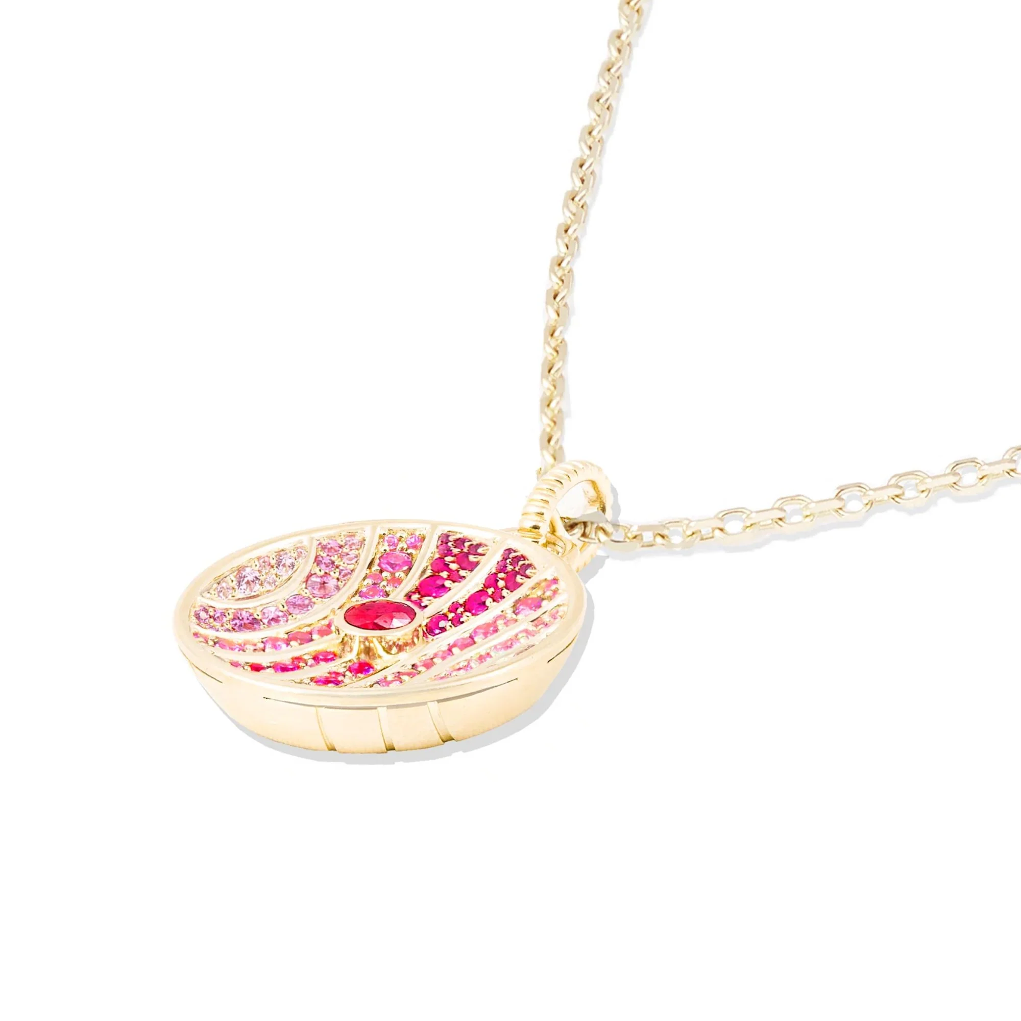 Revel Large Ruby & Pink Sapphire Necklace - Image 3
