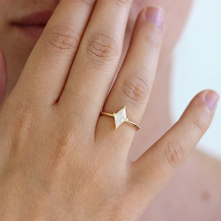 Rhombus Diamond Engagement Ring - Image 2