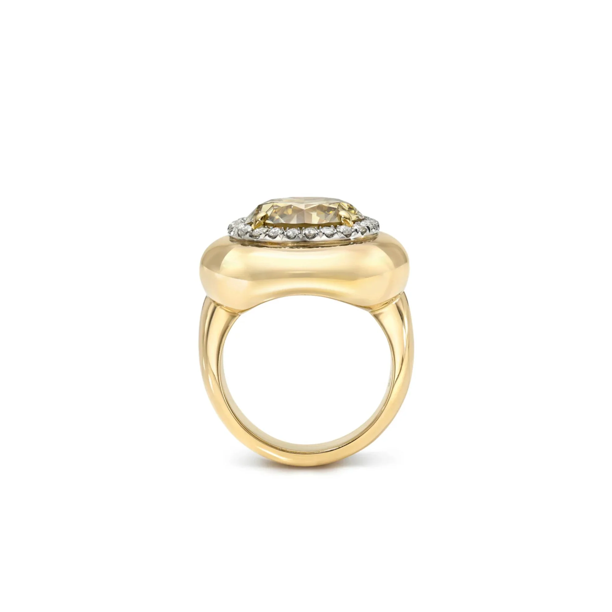 Rhoni Two-Tone Diamond Halo Ring - Image 3