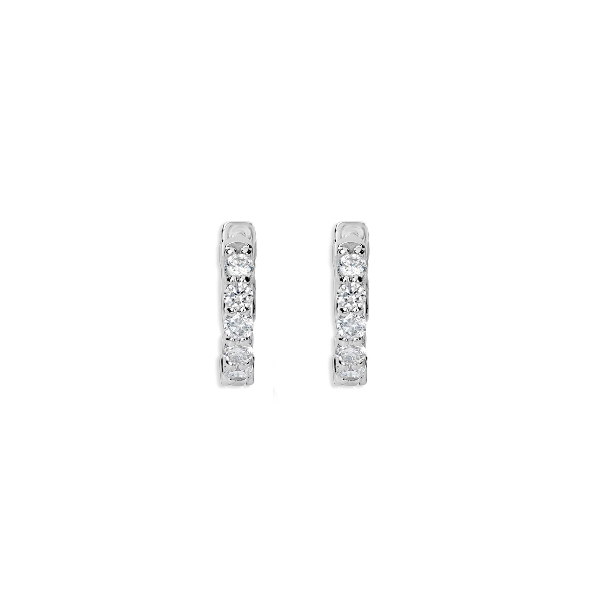 Round Diamond Huggies - Image 3