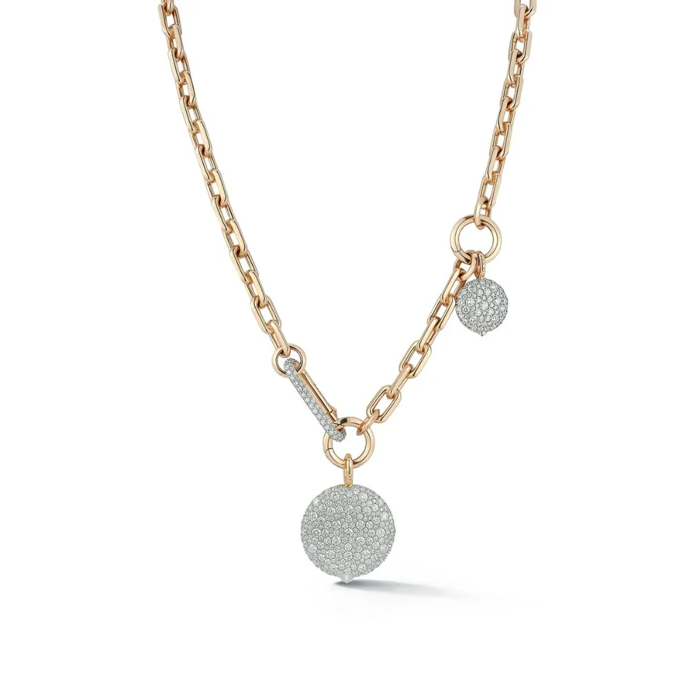 Saxon Chain Link Necklace with Diamond Clasp - Image 5