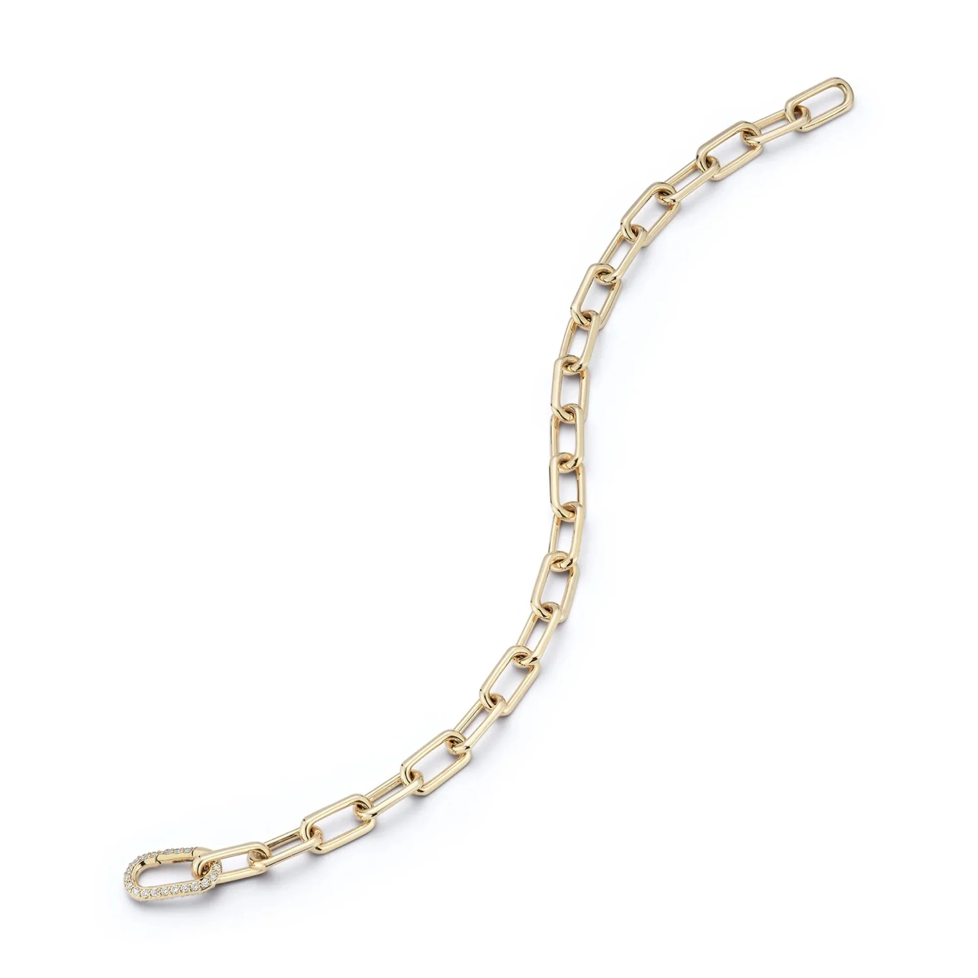 Saxon Elongated Diamond Clasp Chain Bracelet - Image 2