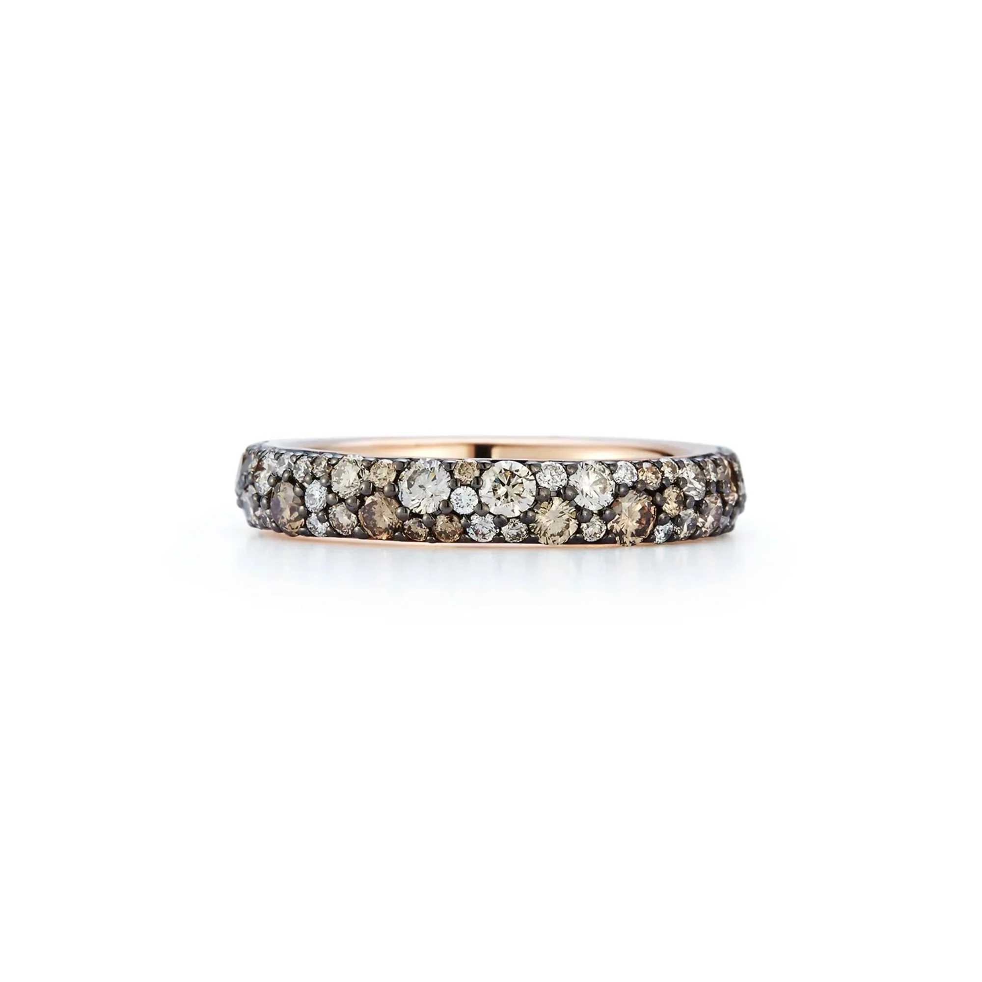 Small Champagne Diamond Pebble Band - Image 3
