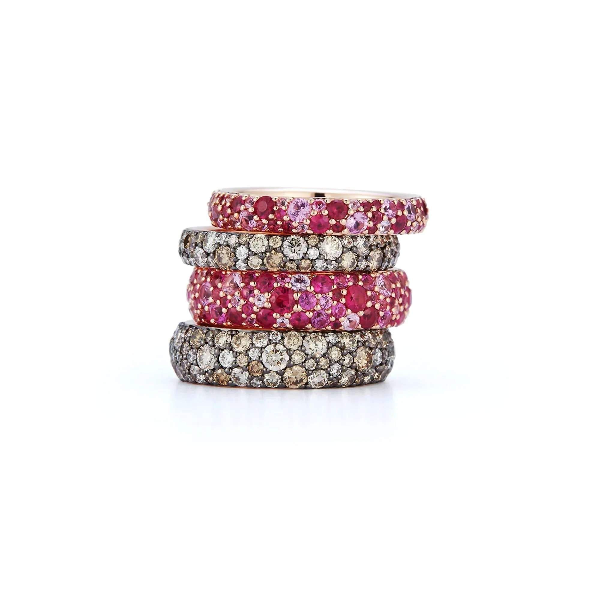 Small Pink Sapphire Pebble Band - Image 6