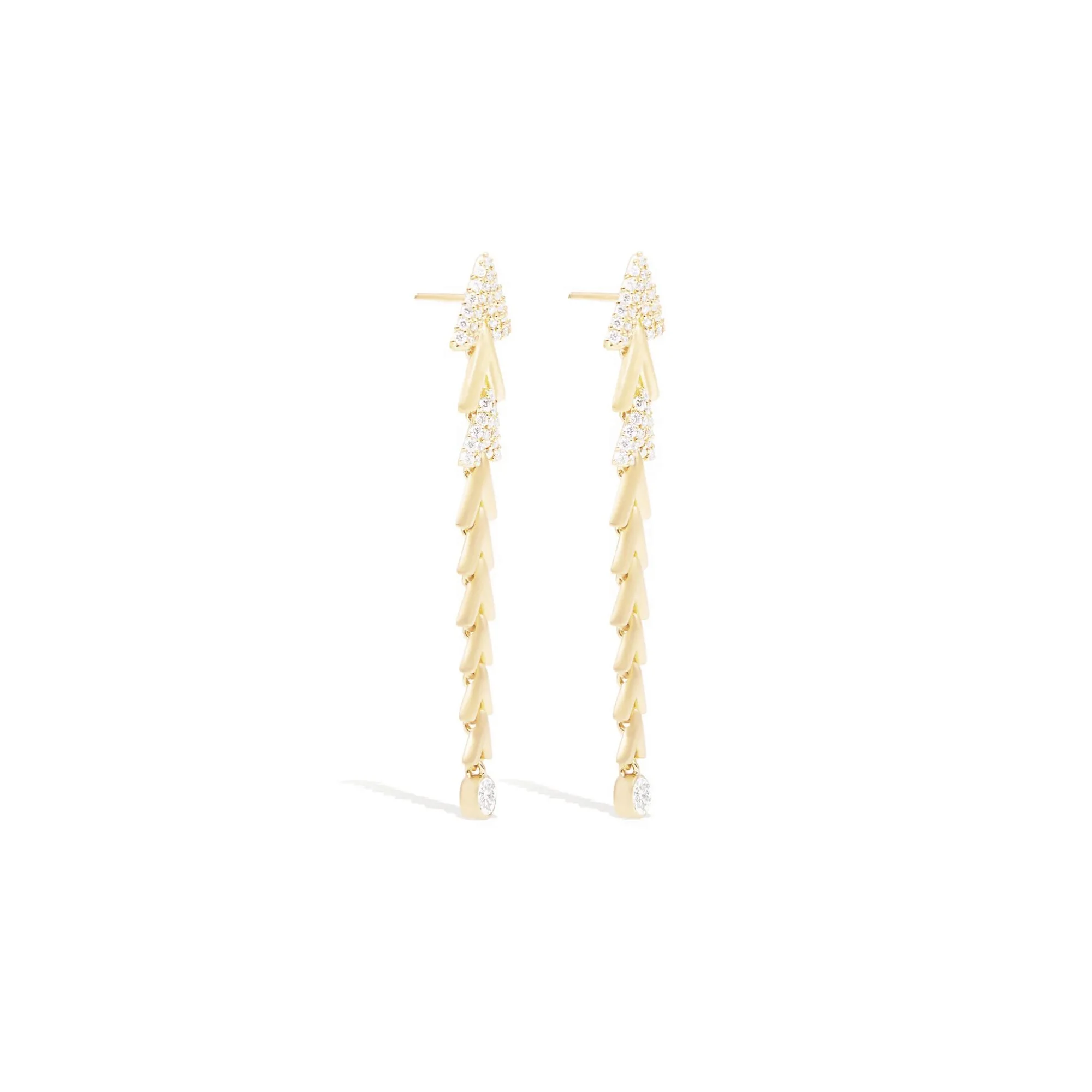 Spark Chevron Link Diamond Chandelier Earrings - Image 3