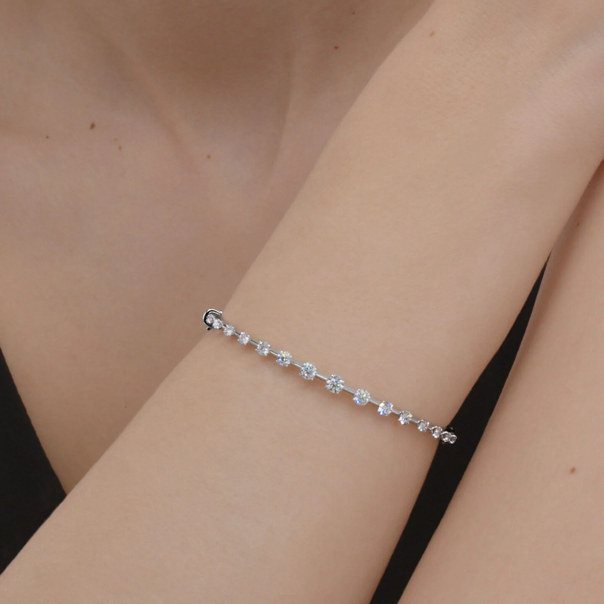 Starry Night Riverie Diamond Bangle Bracelet - Image 2