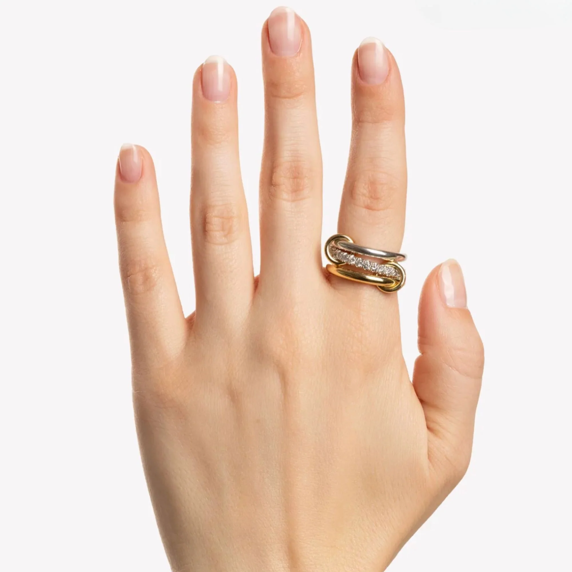 Taurus Mixed Metal Gris Diamond Ring - Image 3