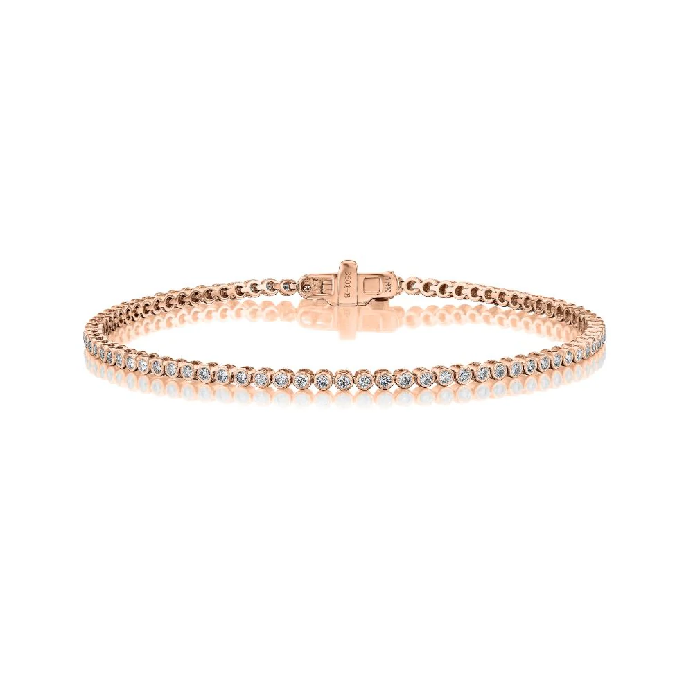 The Bezel Set Diamond Tennis Bracelet - Image 3