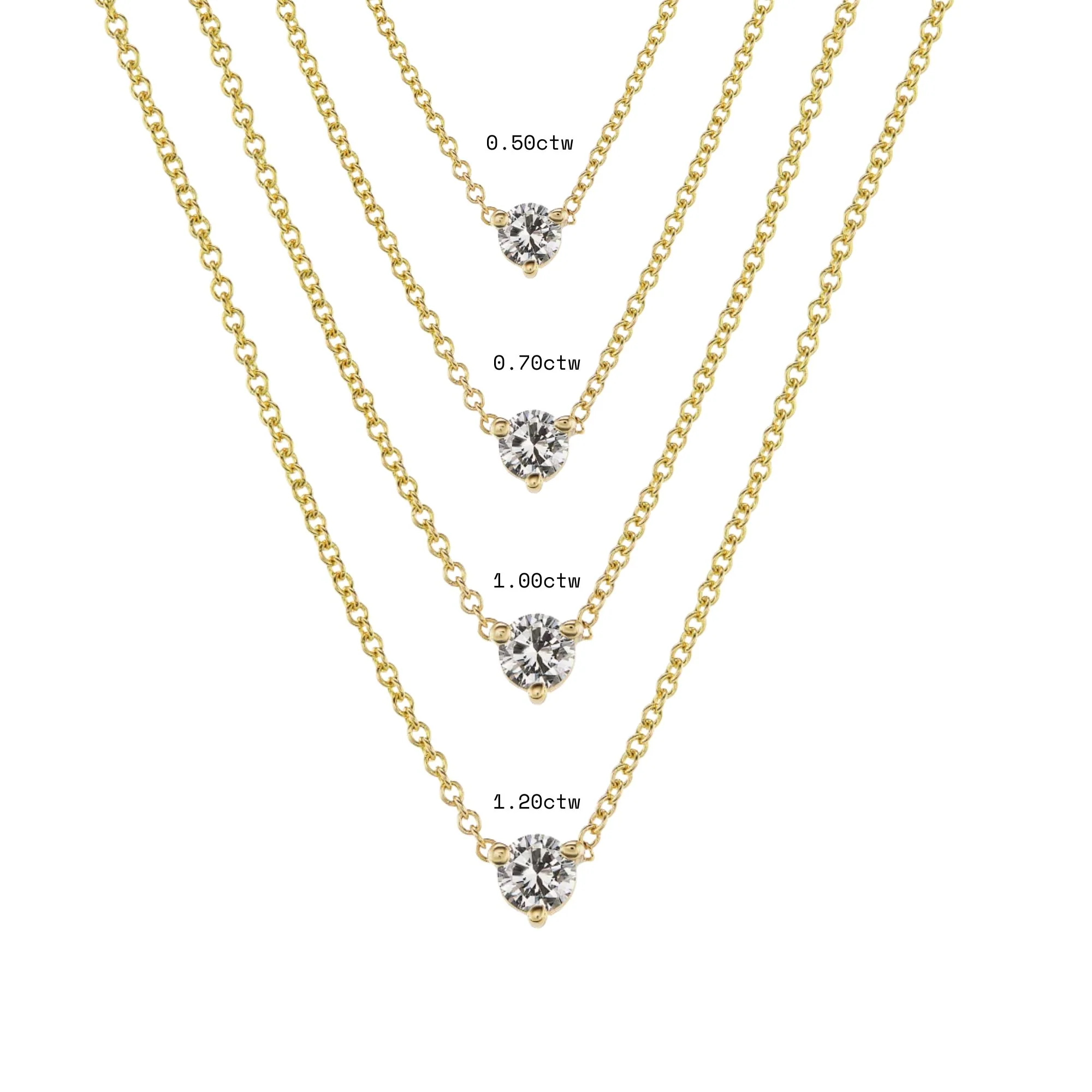 The Classic Diamond Solitaire Pendant Necklace - Image 3