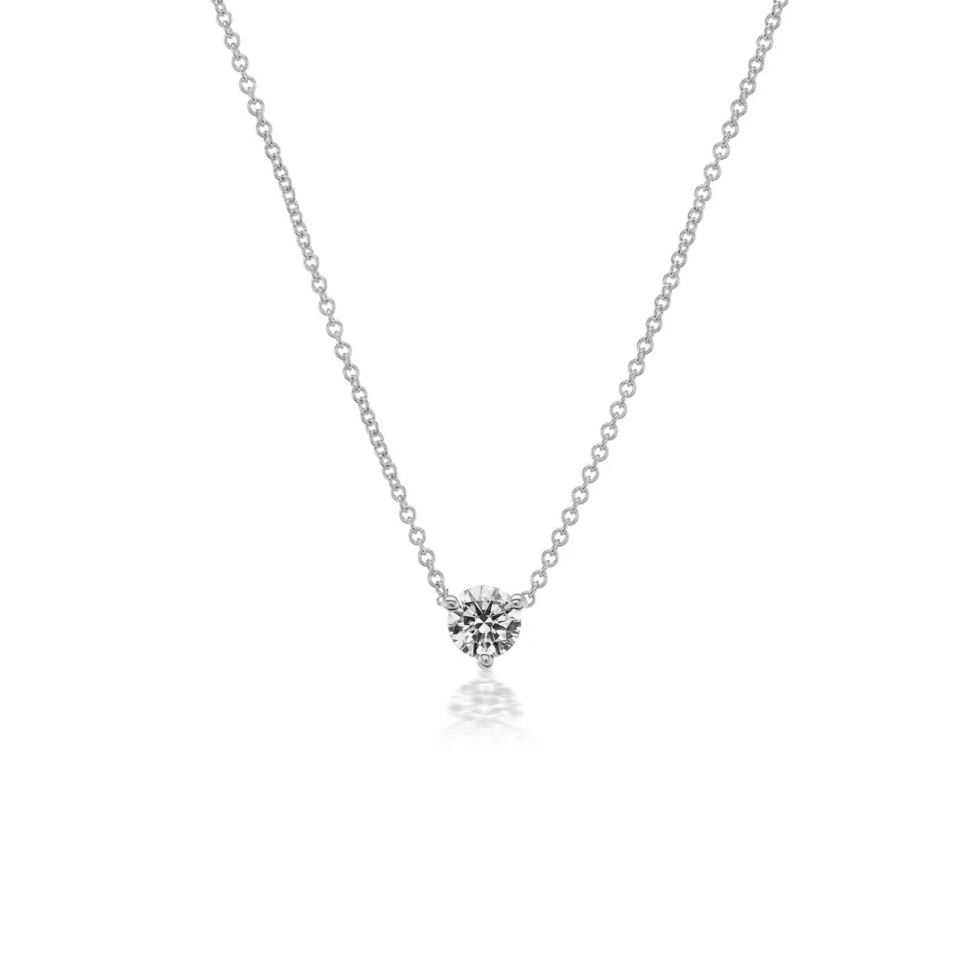 The Classic Diamond Solitaire Pendant Necklace - Image 8