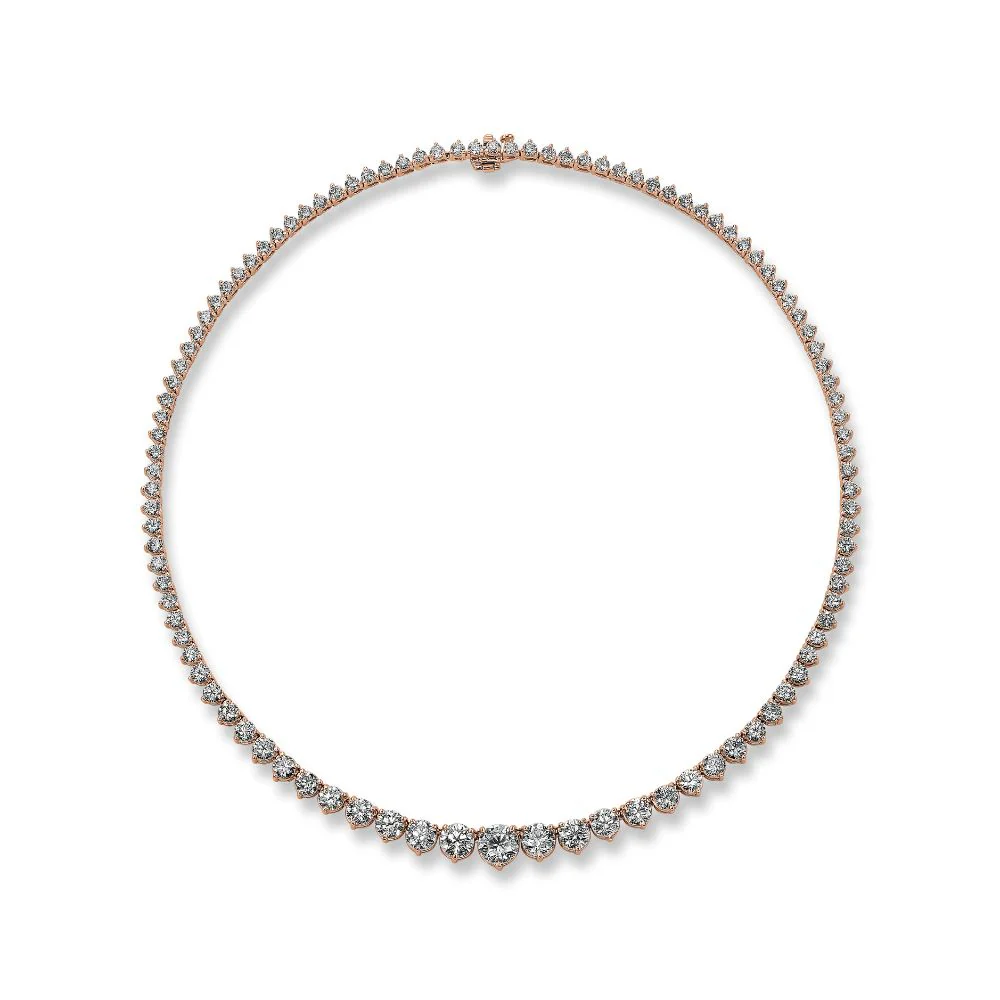 The Graduated Diamond Tennis Necklace - Image 3