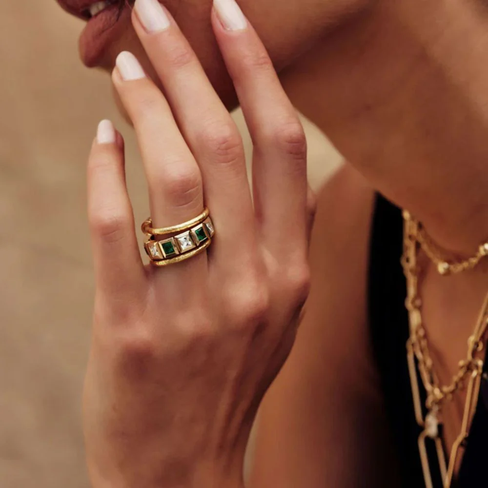 The Karina Diamond & Gemstone Eternity Ring - Image 2